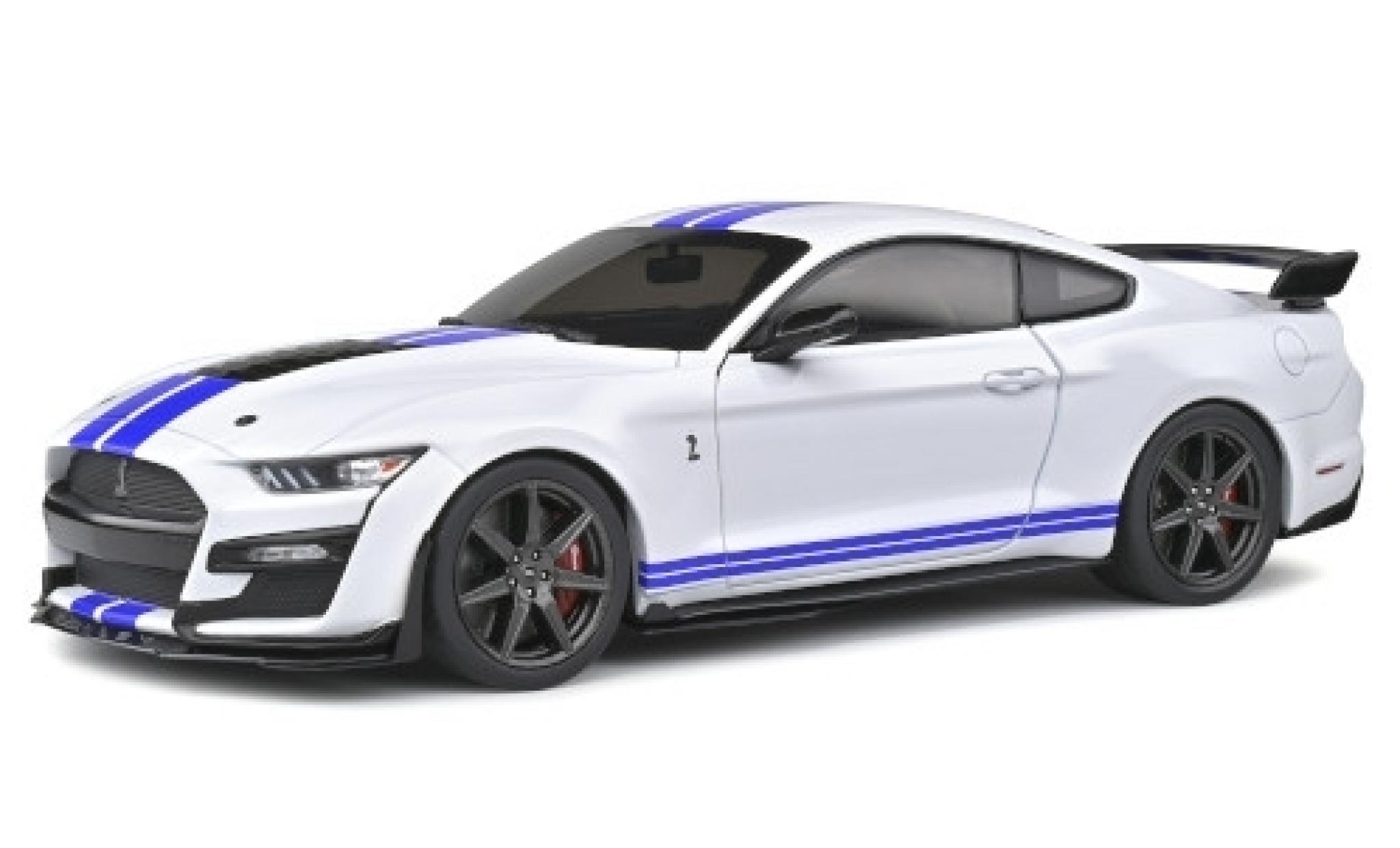 Ford Mustang 1/18 Solido Shelby GT 500 Fast Track bianco/matt-blu 2020 modellino in miniatura