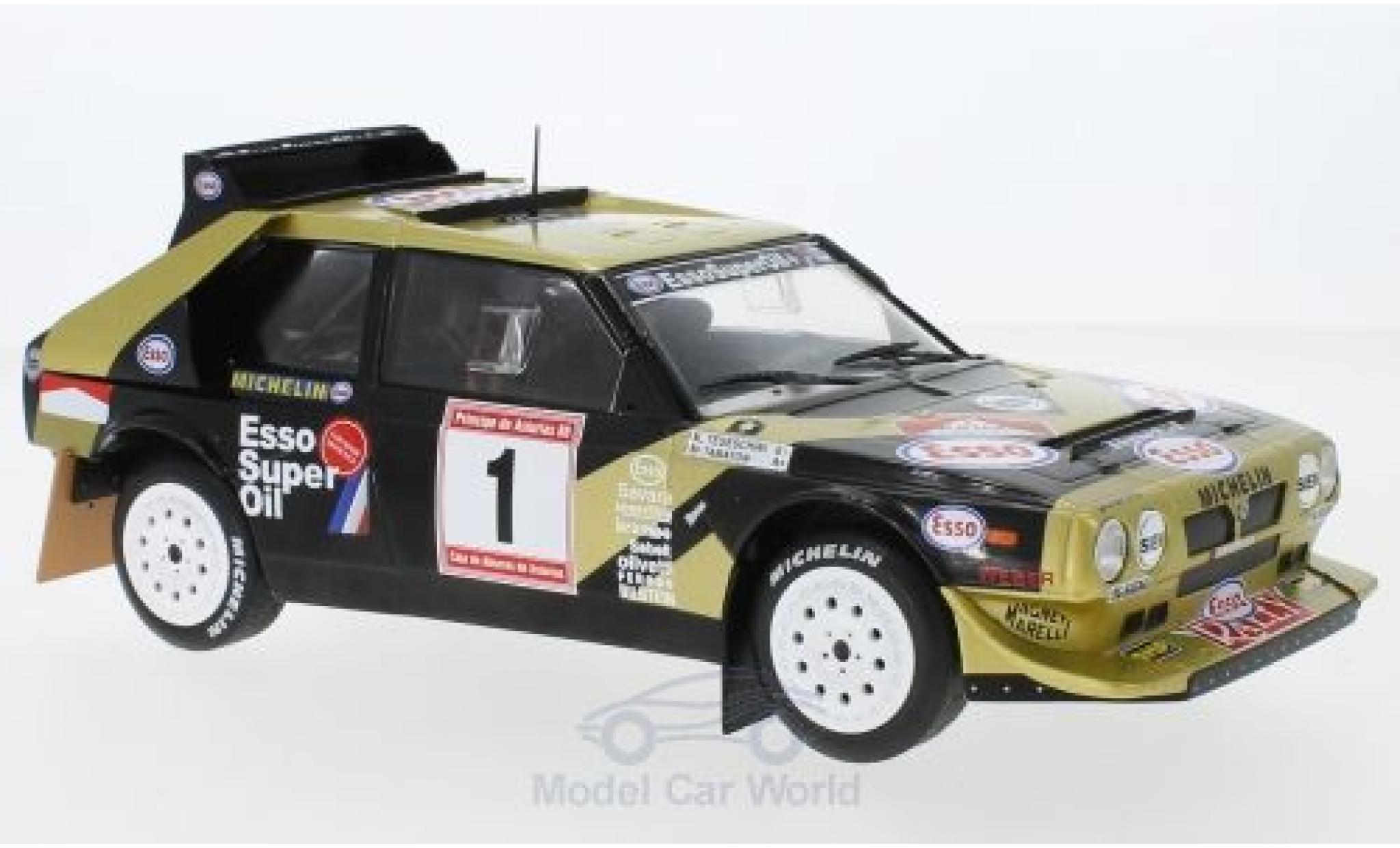 Lancia Delta 1/18 Solido S4 No.1 Esso Rallye de Asturias 1986 F.Tabaton/L.Tedeschini modellino in miniatura
