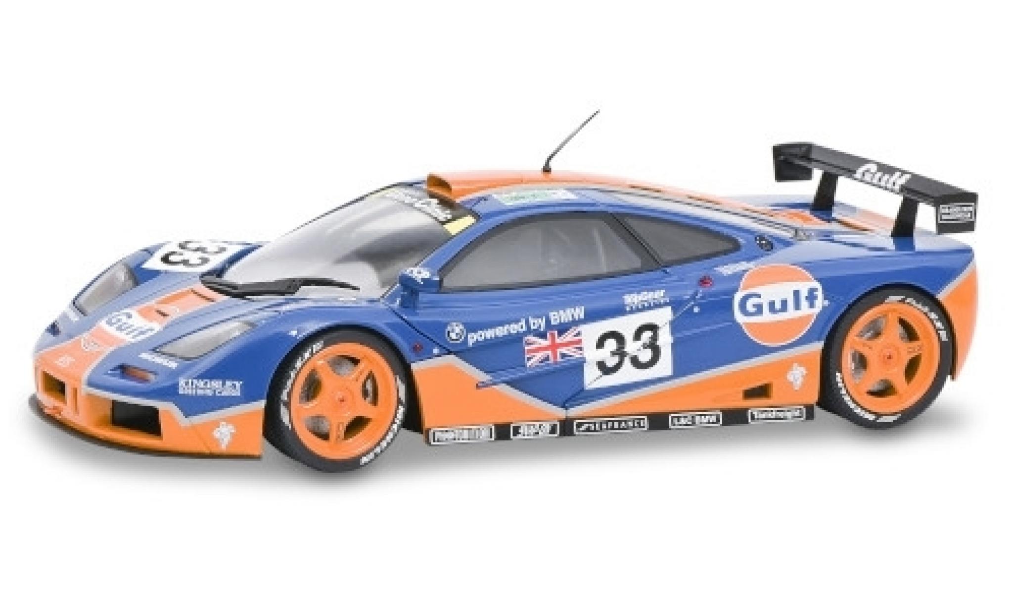 McLaren F1 1/18 Solido GTR No.33 Gulf 24h Le Mans 1996 R.Bellm/J.Weaver/J.J.Lehto modellino in miniatura