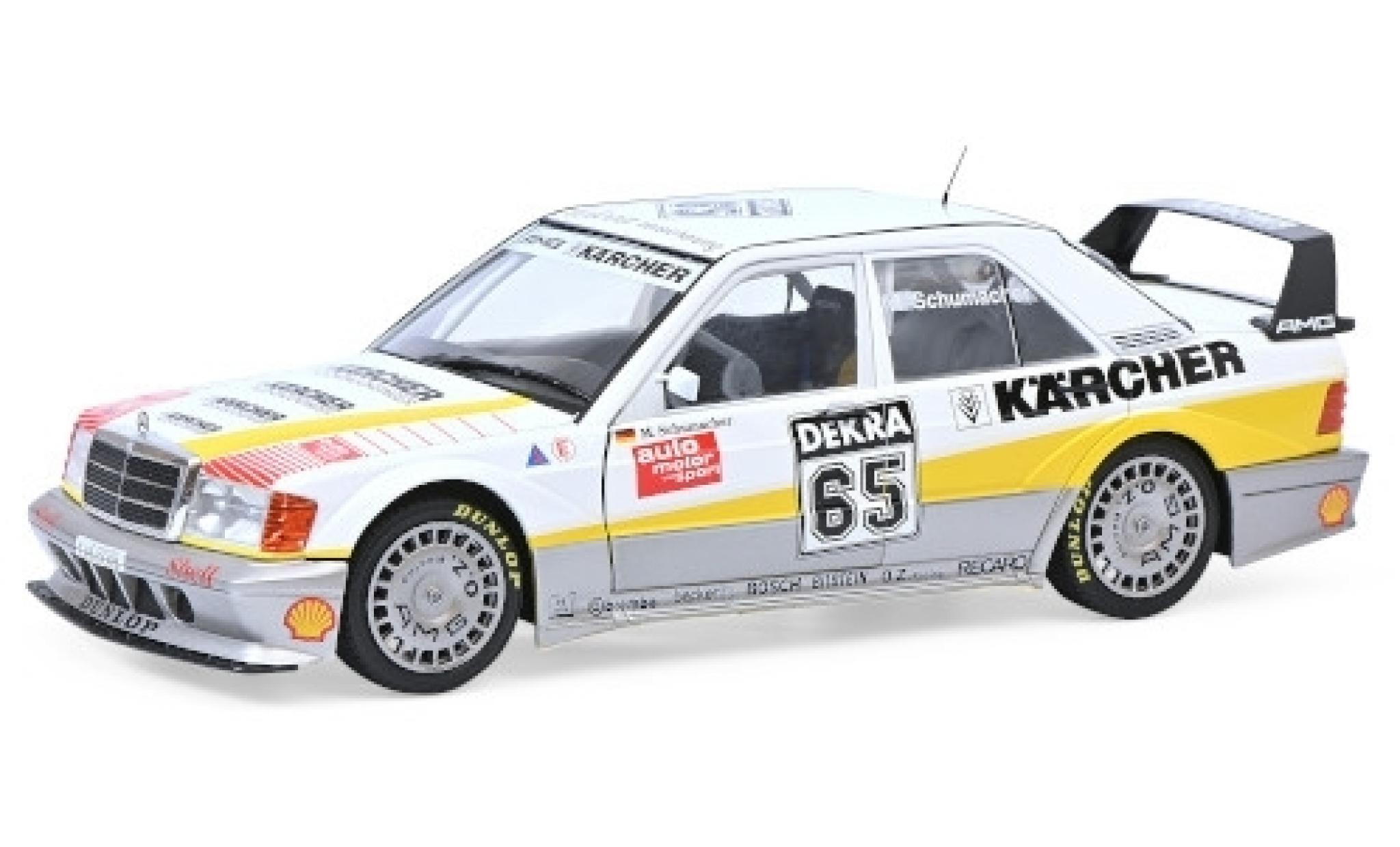 Mercedes 190 1/18 Solido E 2.5-16 Evo 2 No.65 Kärcher DTM 1990 M.Schumacher modellino in miniatura