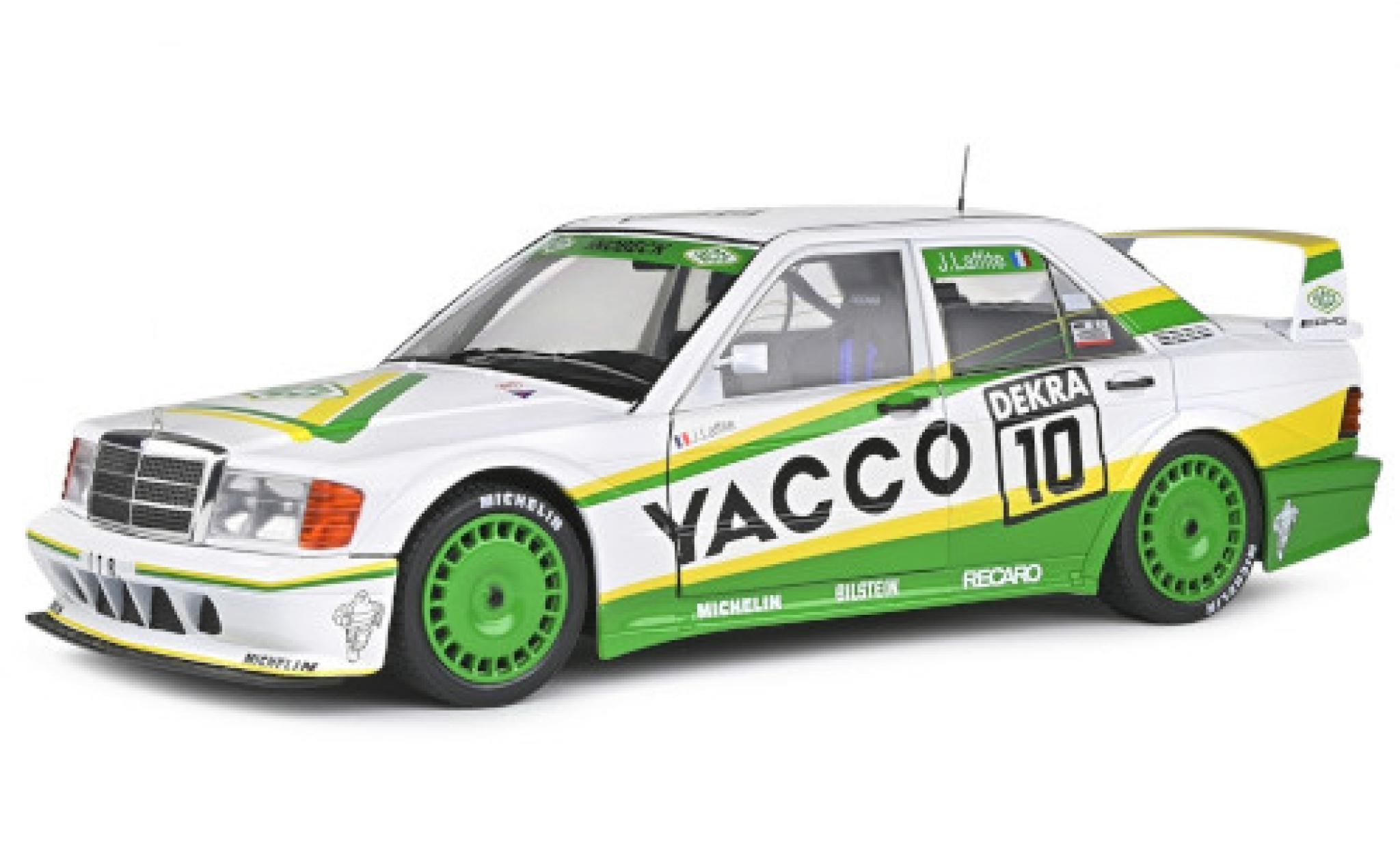 Mercedes 190 1/18 Solido E 2.5-16 Evo 2 (W201) No.10 Team Snobeck Yacco DTM 1991 J.Laffite modellino in miniatura