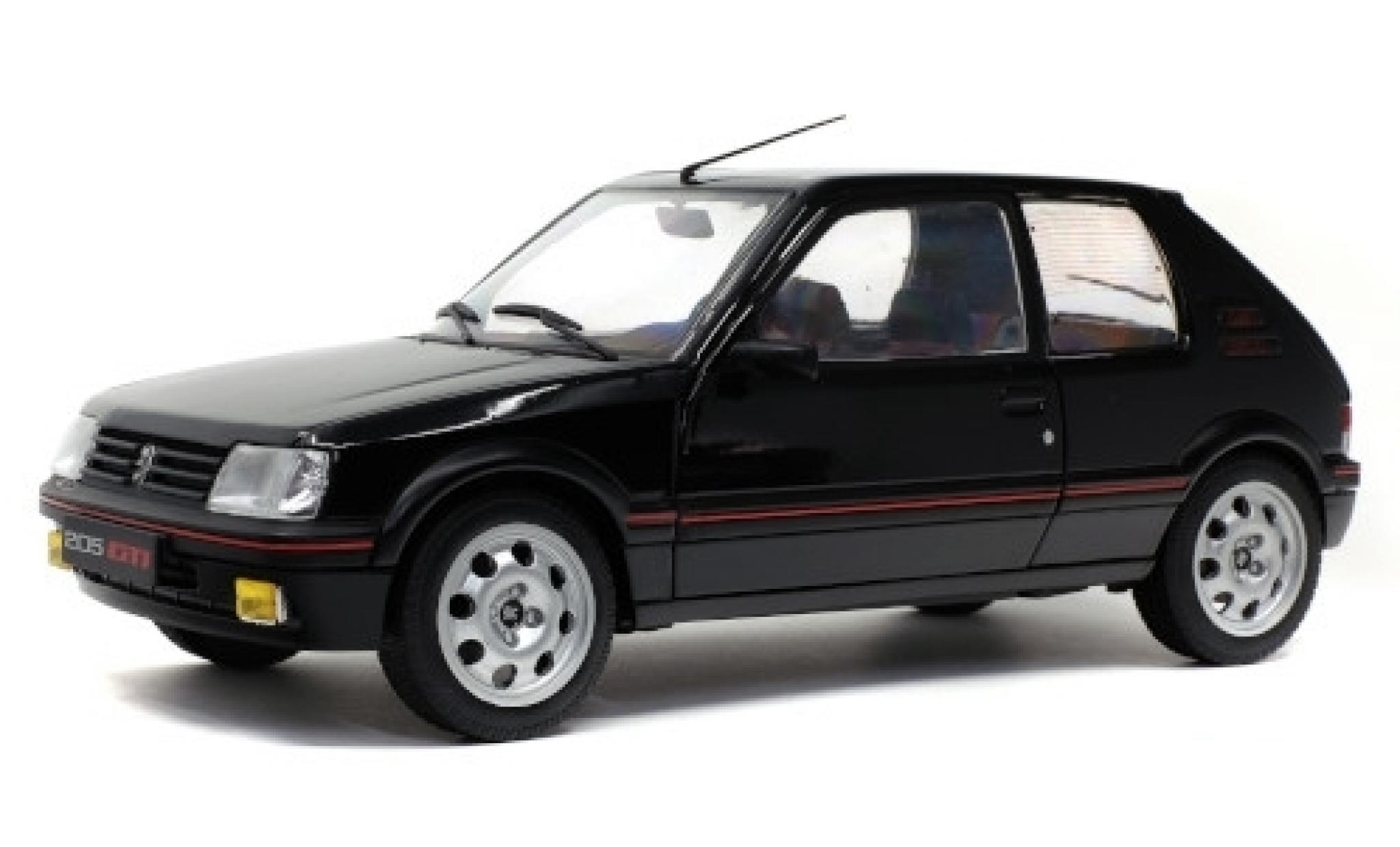 Peugeot 205 1/18 Solido 1.9 GTI Mk2 nero modellino in miniatura