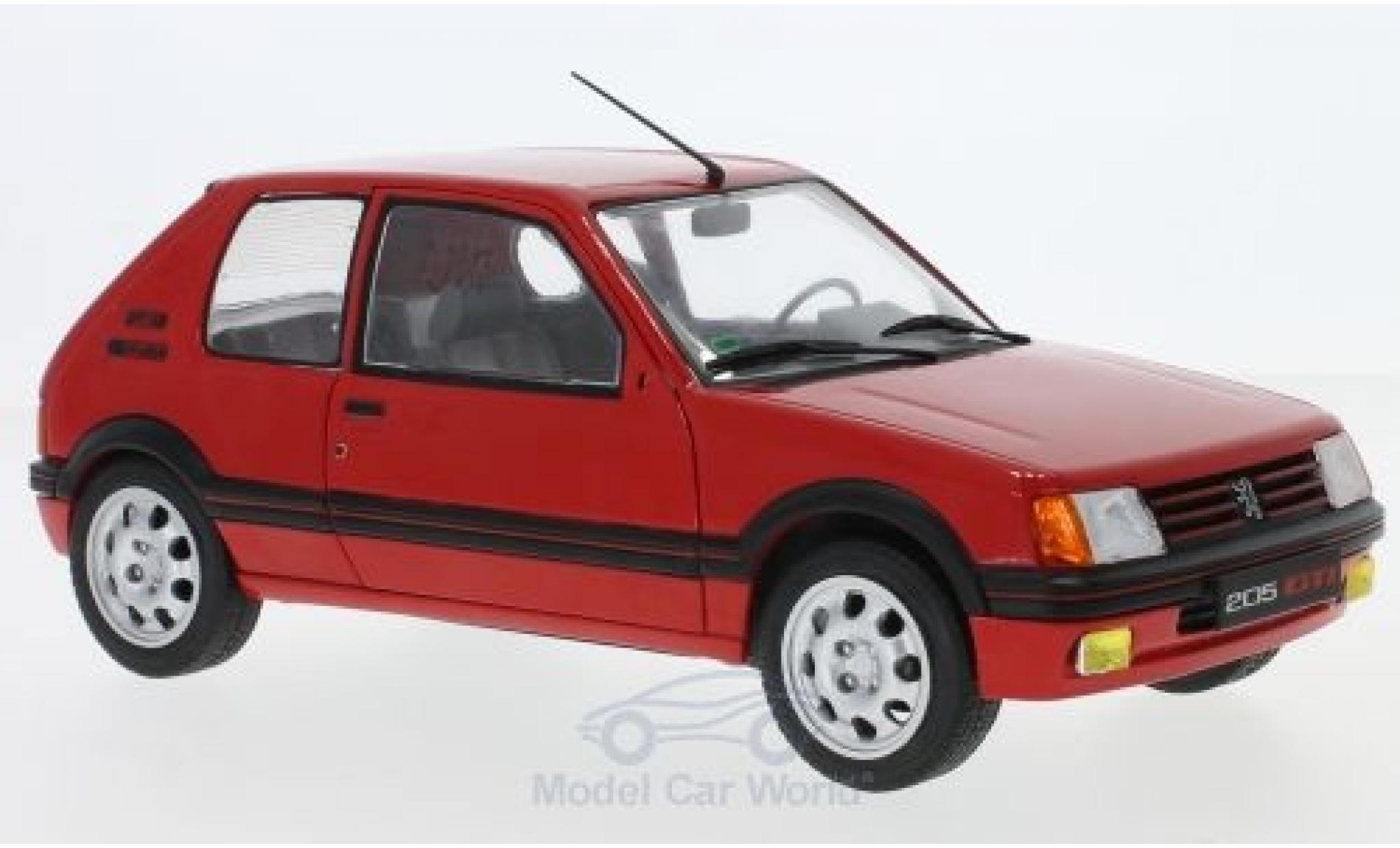 Peugeot 205 GTI 1/18 Solido GTI 1.9 rosso 1988 modellino in miniatura