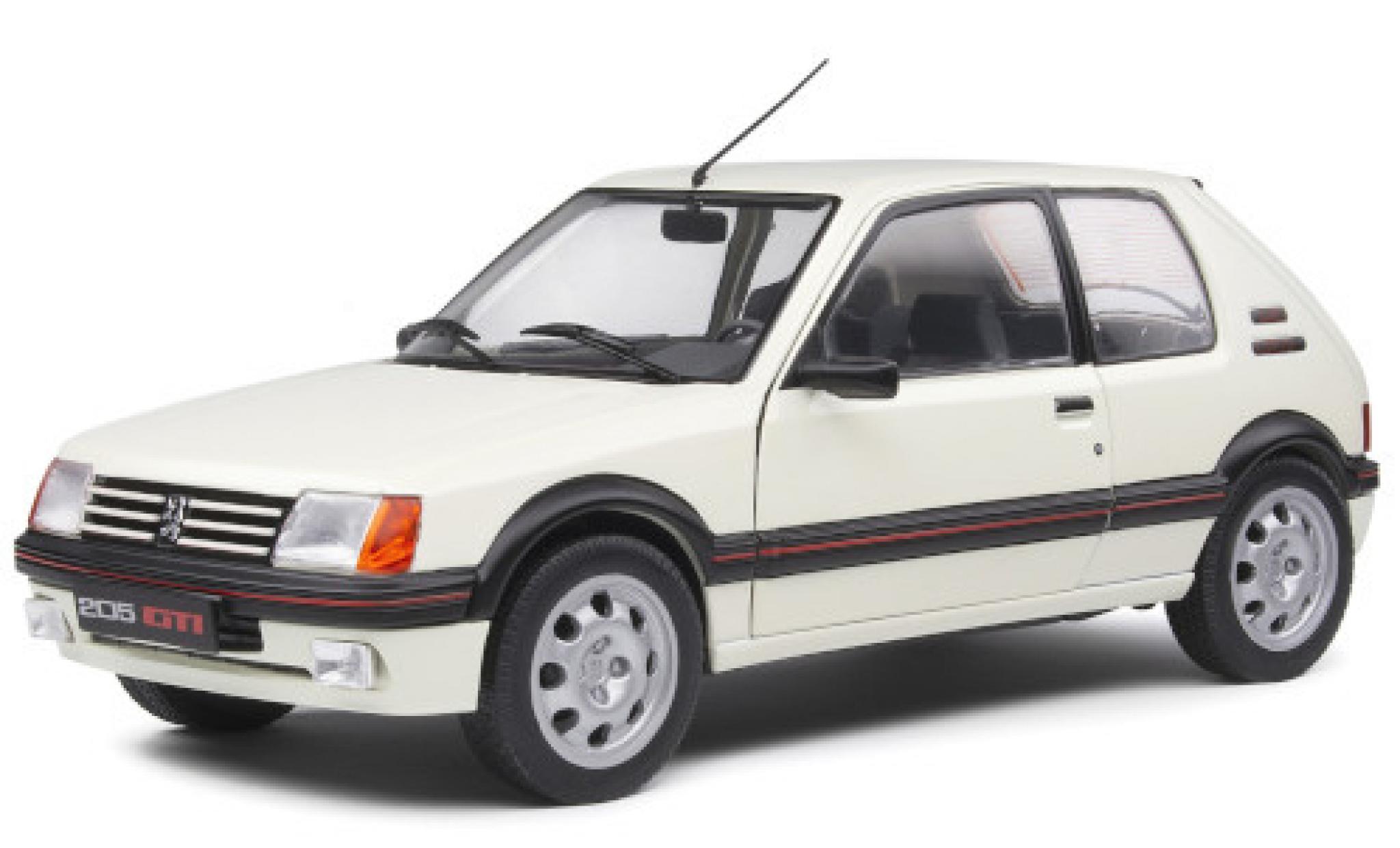 Peugeot 205 1/18 Solido GTI 1.9 bianco 1988 modellino in miniatura