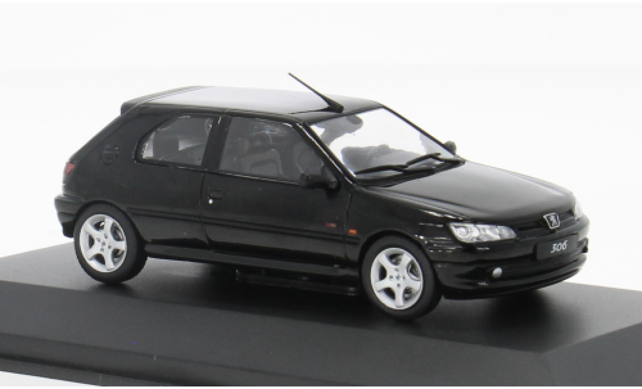 Peugeot 306 Solido S16 schwarz 1:43 modellino in miniatura