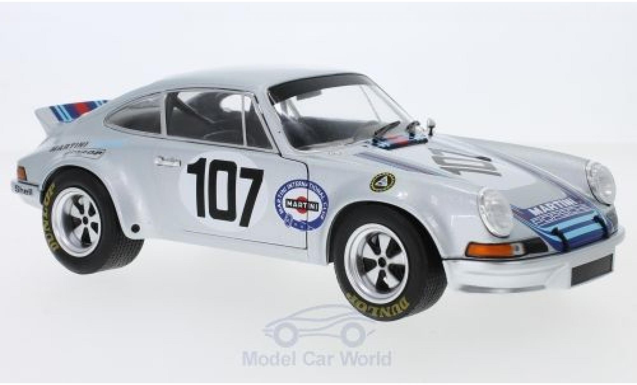 Porsche 911 Targa 1/18 Solido RSR 2.8 No.107 Martini Targa Florio 1973 G.Steckkönig/G.Pucci modellino in miniatura