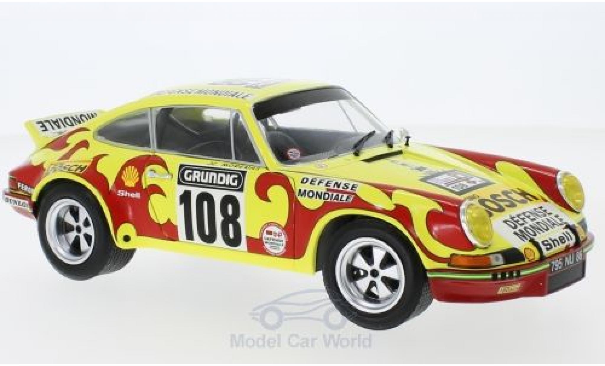 Porsche 911 1/18 Solido RSR No.108 Sonauto Tour de France Auto 1973 C.Ballot-Lena/J.C.Morenas modellino in miniatura