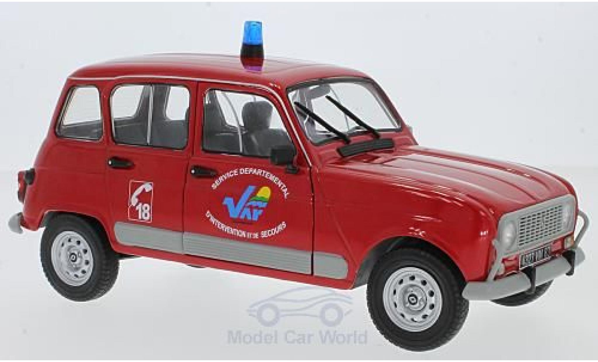 Renault 4 L 1/18 Solido GTL Feuerwehr modellino in miniatura