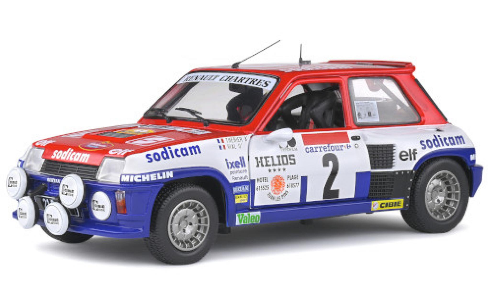 Renault 5 1/18 Solido Turbo No.2 Team Galtier Sodicam Rallye EM Rallye Antibes 1983 y compris les Decals J-L.Therier/M.Vial modellino in miniatura