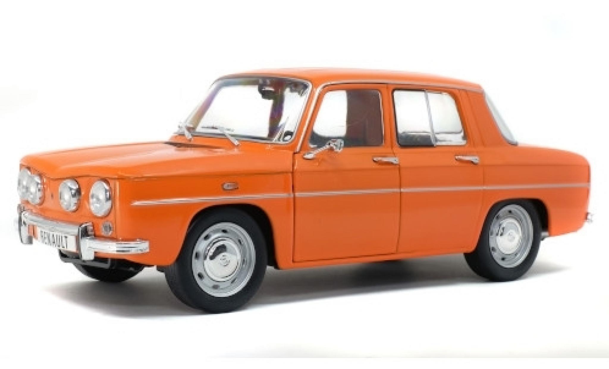 Renault 8 1/18 Solido TS orange modellino in miniatura