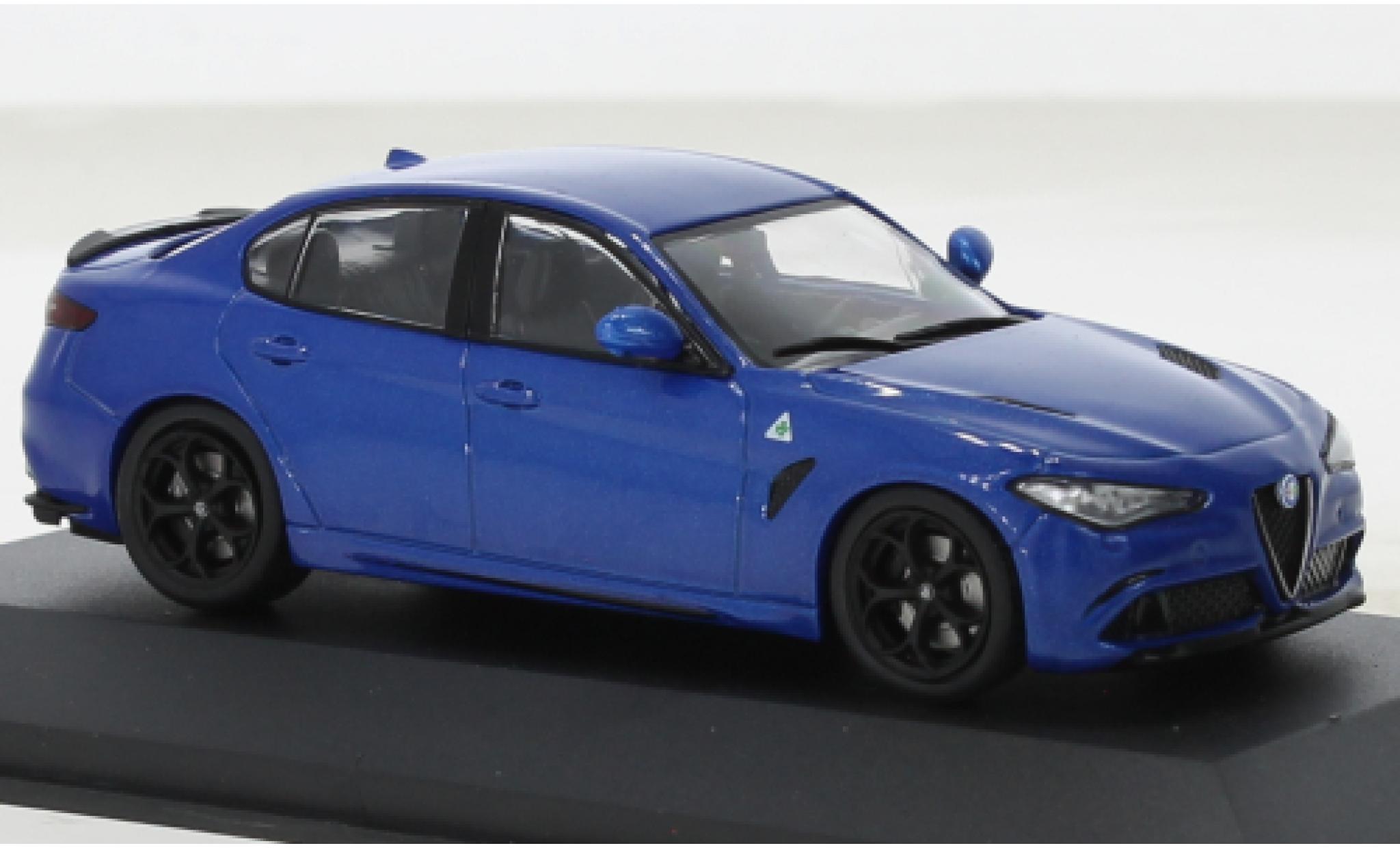 Alfa Romeo Giulia 1/43 Solido Quadrifoglio metallise blu 2019 modellino in miniatura