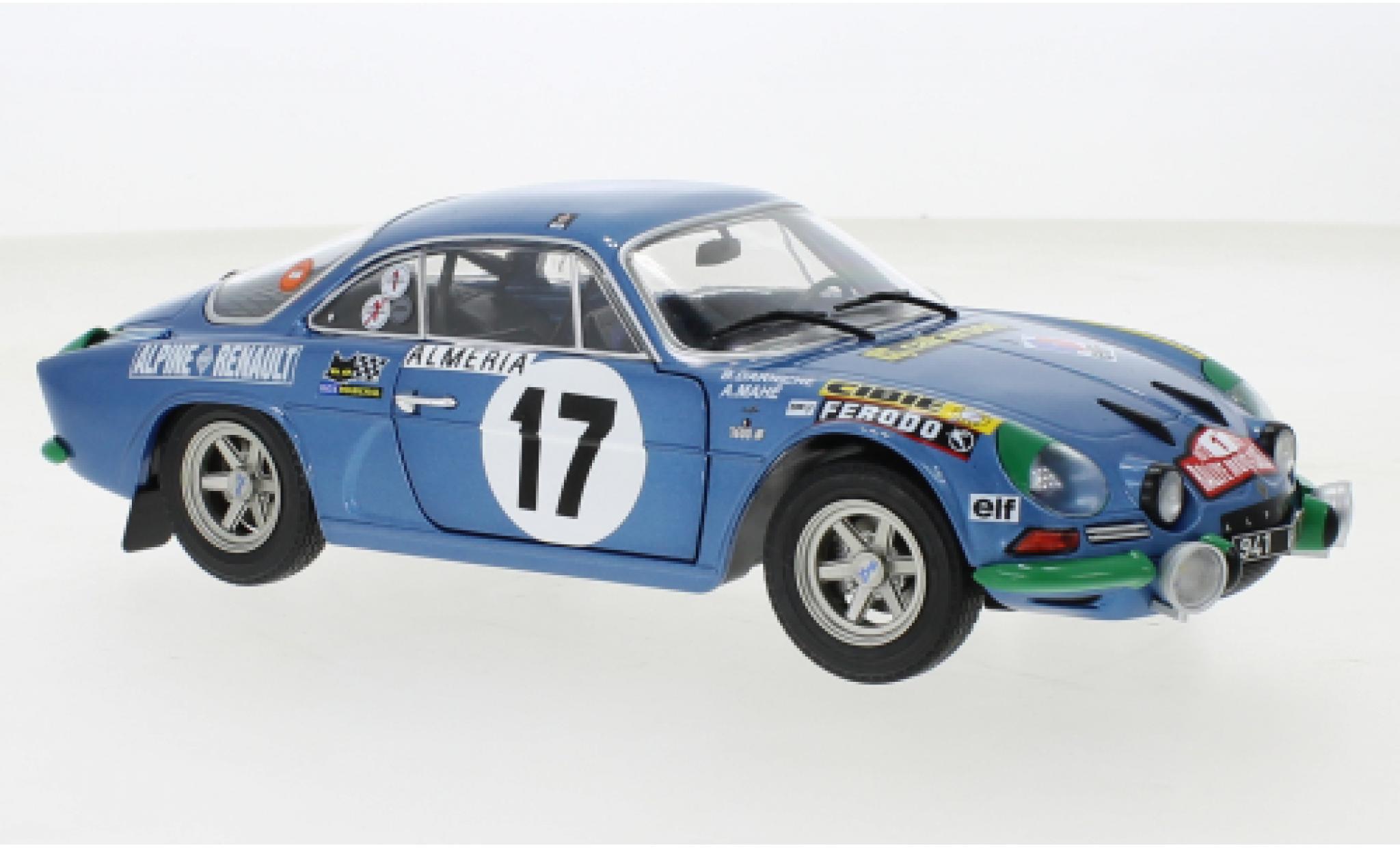 Alpine A110 1/18 Solido Renault 1600S No.17 Rallye Monte Carlo 1972 modellino in miniatura