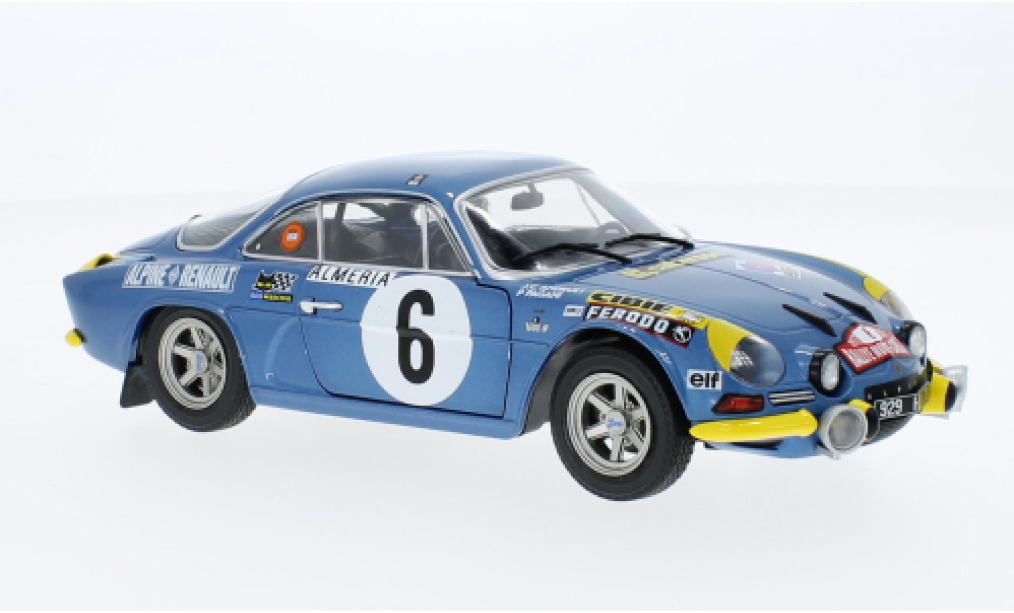Alpine A110 1/18 Solido Renault 1600S No.6 Rallye Monte Carlo 1972 modellino in miniatura