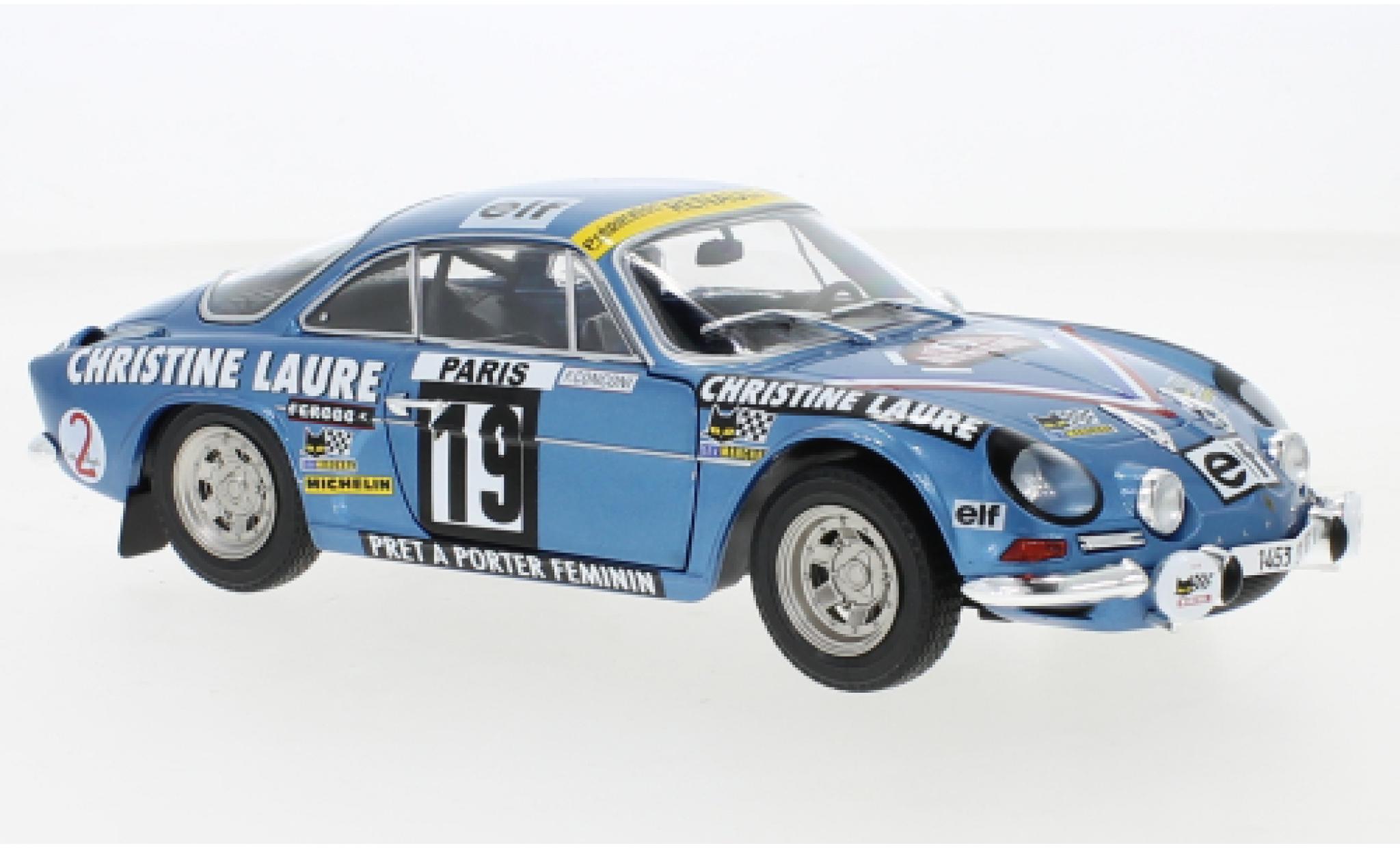 Alpine A110 1/18 Solido Renault No.19 Rallye WM Rallye Monte Carlo 1976 modellino in miniatura