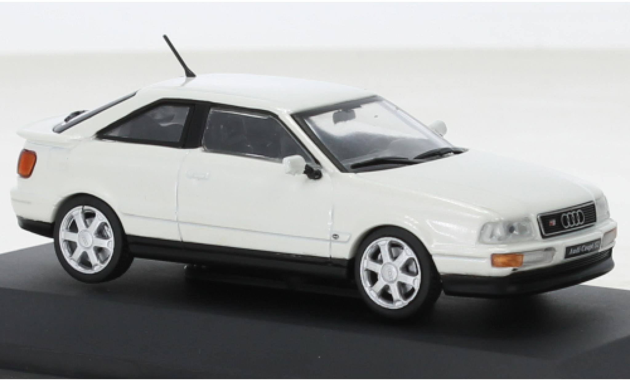 Audi S2 1/43 Solido Coupe metallise bianco 1993 modellino in miniatura