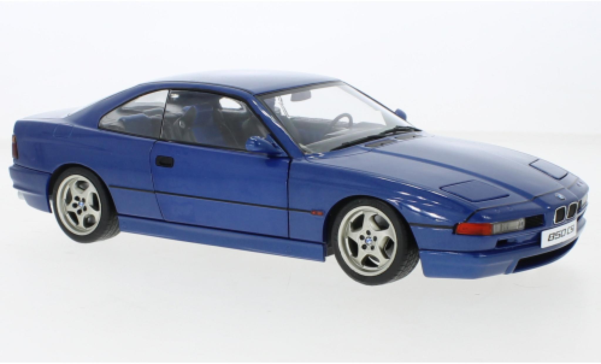 Bmw 850 1/18 Solido CSI (E31) metallise blu 1990 modellino in miniatura