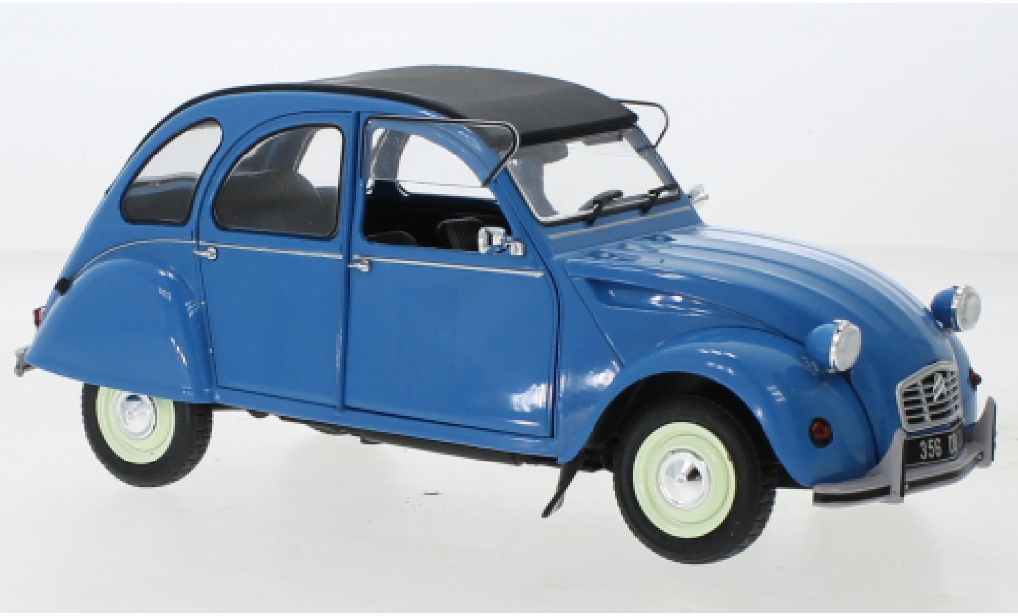 Citroen 2CV 1/18 Solido 6 blu 1982 modellino in miniatura