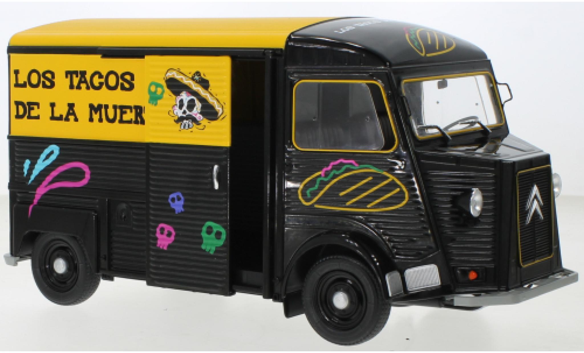Citroen HY 1/18 Solido Food Truck Los Tacos De La Muerte 1969 modellino in miniatura
