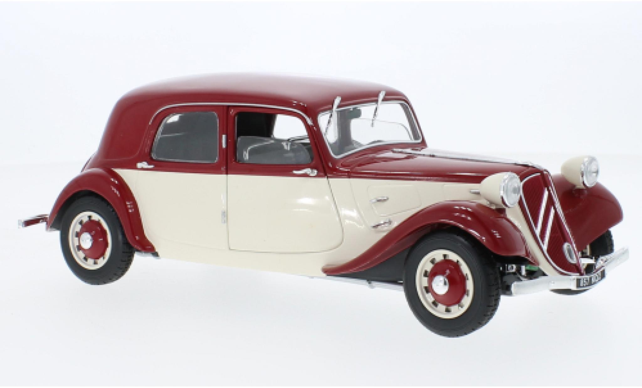 Citroen Traction 1/18 Solido 7 rosso/beige 1937 modellino in miniatura