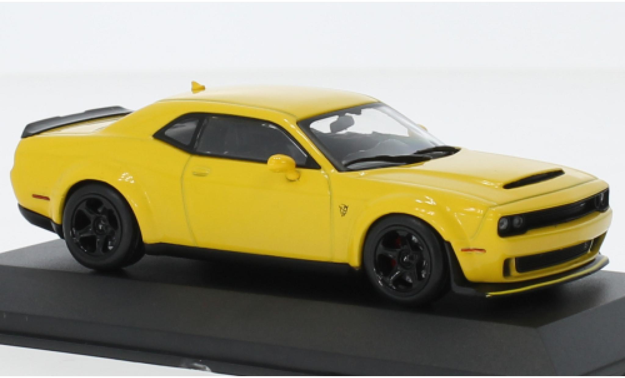 Dodge Challenger 1/43 Solido SRT Demon V8 6.2 giallo 2018 modellino in miniatura