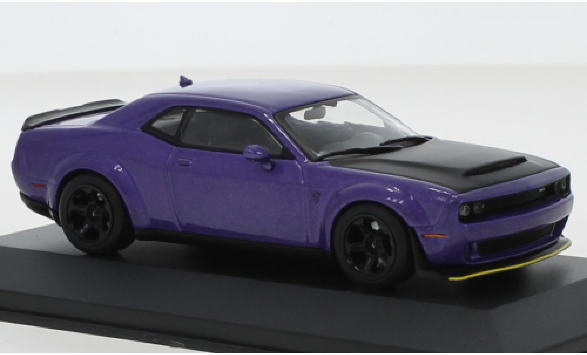 Dodge Challenger 1/43 Solido SRT Demon V8 6.2 metallise lila/nero 2018 modellino in miniatura