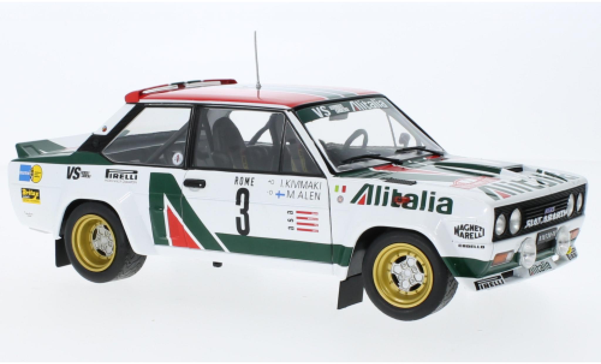 Fiat 131 1/18 Solido Abarth No.3 Alitalia Rallye WM Rallye Monte Carlo 1979 modellino in miniatura