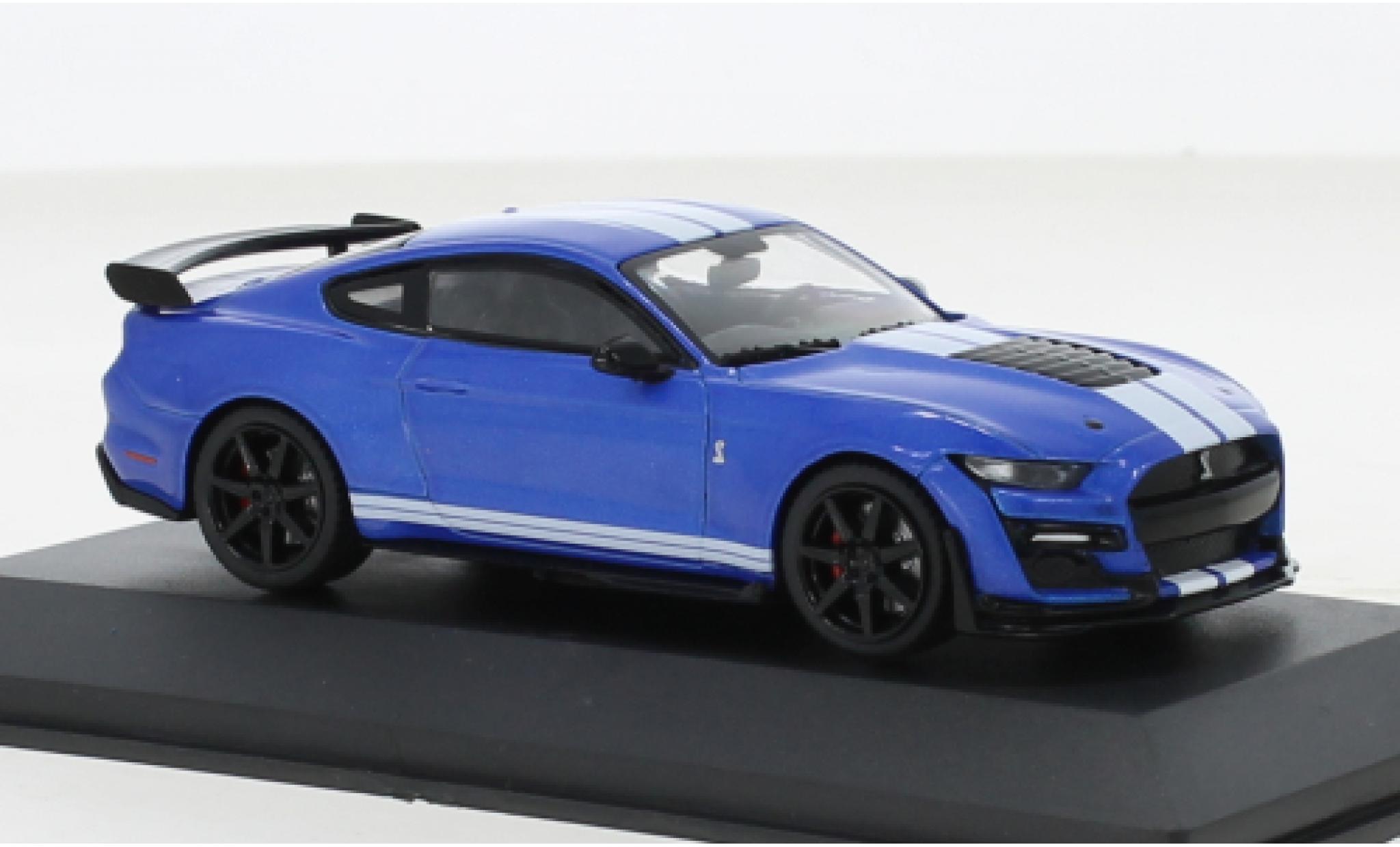 Shelby GT 500 1/43 Solido Ford Mustang Fast Track metallise blu/bianco 2020 modellino in miniatura