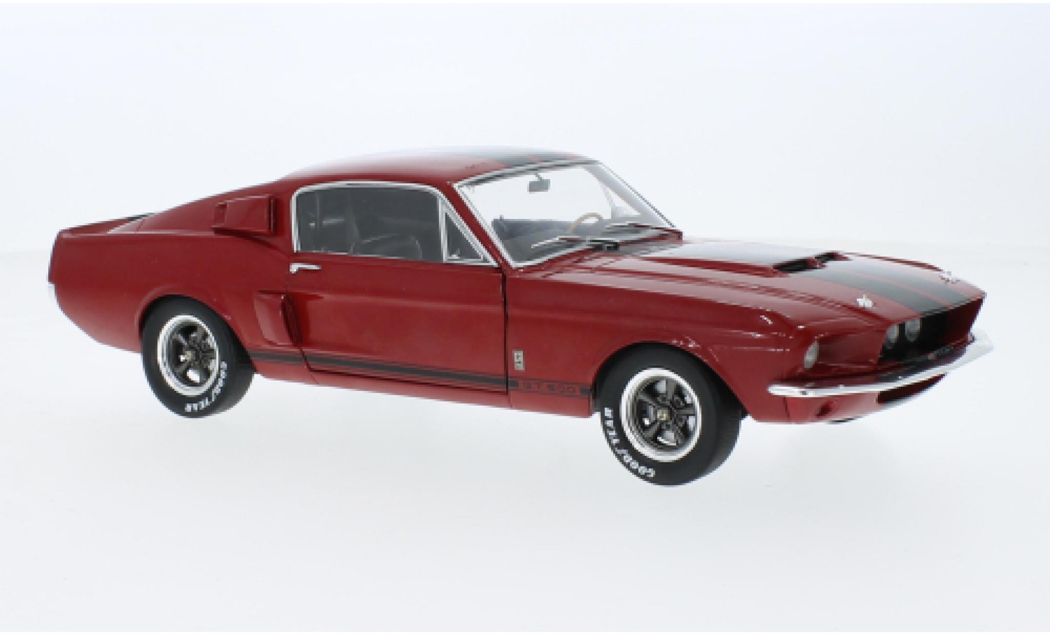 Shelby GT 500 1/18 Solido Ford Mustang metallise rosso foncé/nero 1967 modellino in miniatura