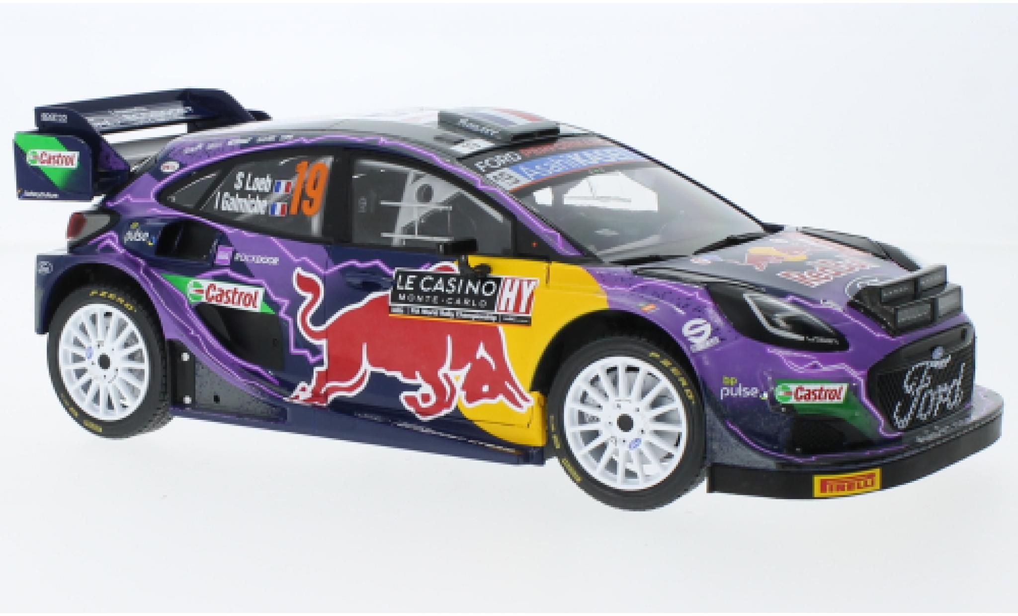 Ford Puma 1/18 Solido Rally 1 No.19 Red Bull Rallye WM Rallye Monte Carlo 2022 modellino in miniatura