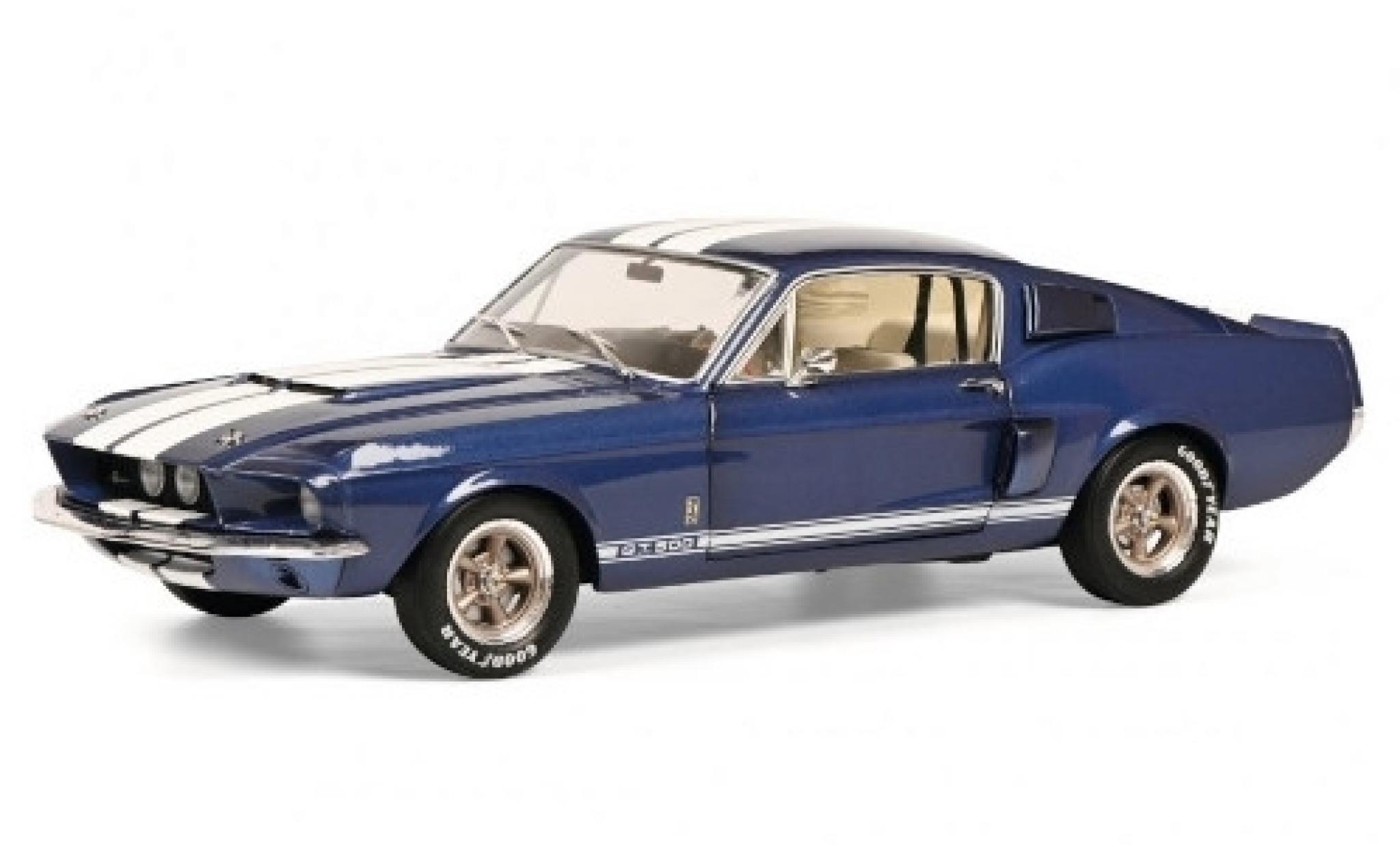 Shelby Mustang 1/18 Solido Ford GT 500 metallise blu/bianco 1967 modellino in miniatura