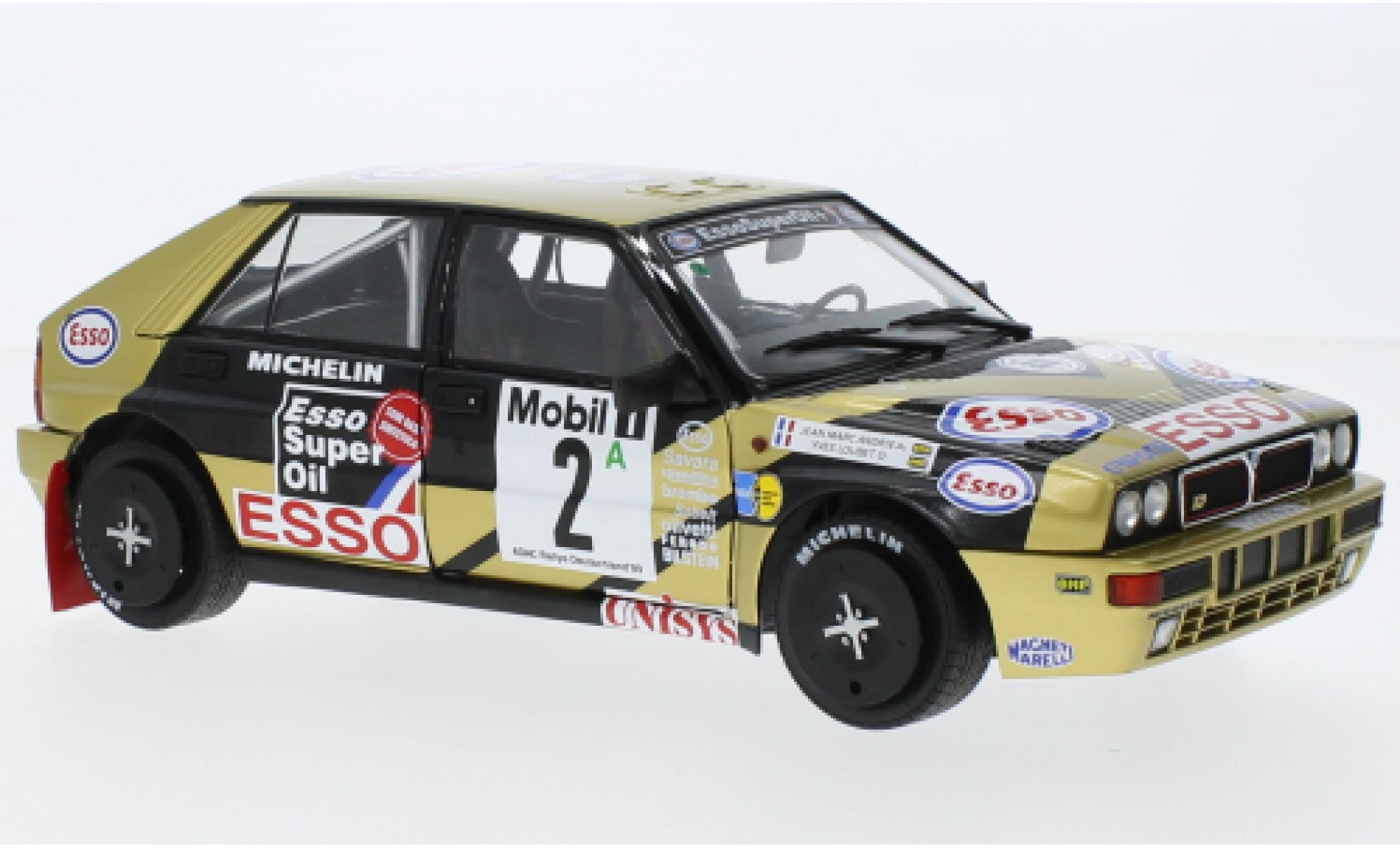 Lancia Delta 1/18 Solido HF Integrale No.2 Esso Rallye DM Rallye Allemagne 1989 modellino in miniatura