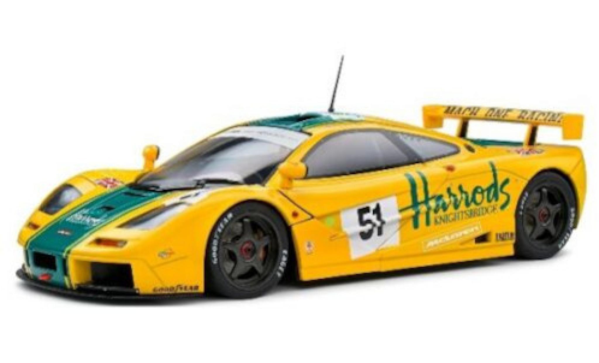 McLaren F1 1/18 Solido GTR No.51 Harrods Mach One Racing Harrods 24h Le Mans 1995 modellino in miniatura