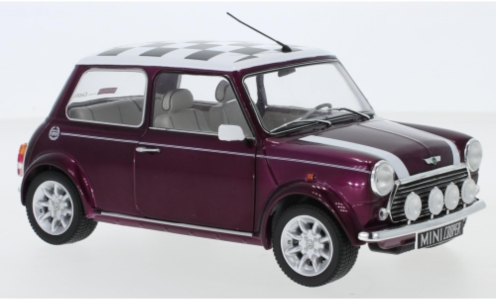Mini Cooper 1/18 Solido 1.3i Sport Pack metallise lila/Décorer 1997 modellino in miniatura