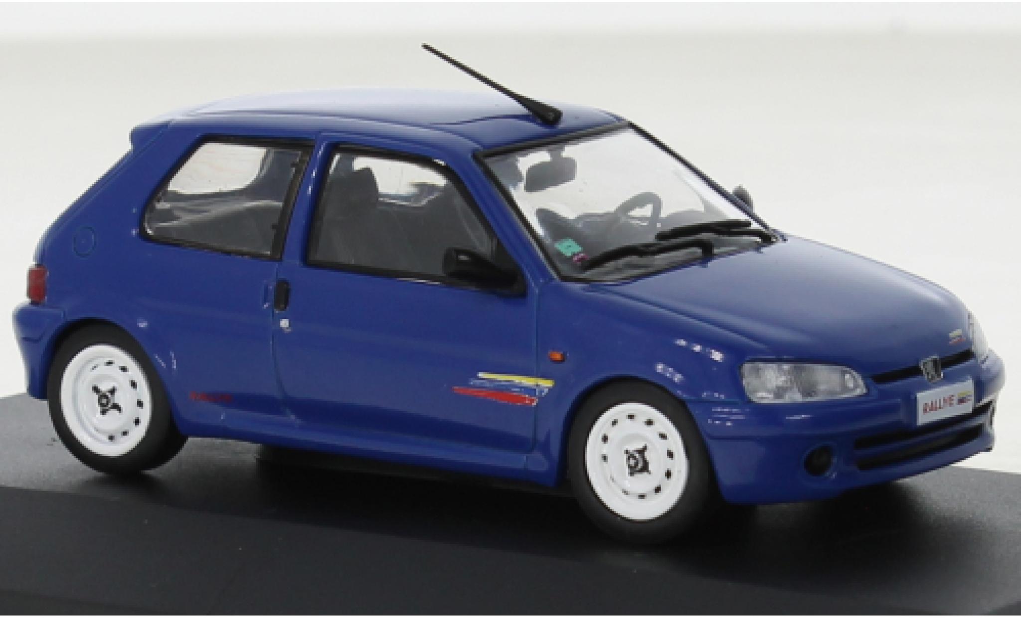 Peugeot 106 1/43 Solido Rally Phase II blu 1995 modellino in miniatura