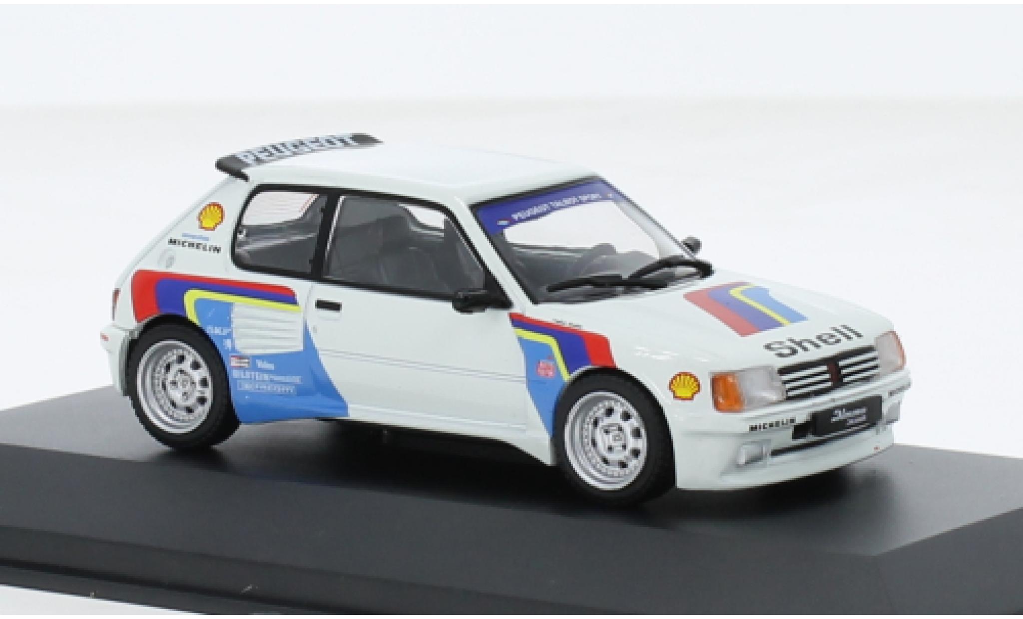 Peugeot 205 1/43 Solido GTI Dimma bianco/Décorer modellino in miniatura
