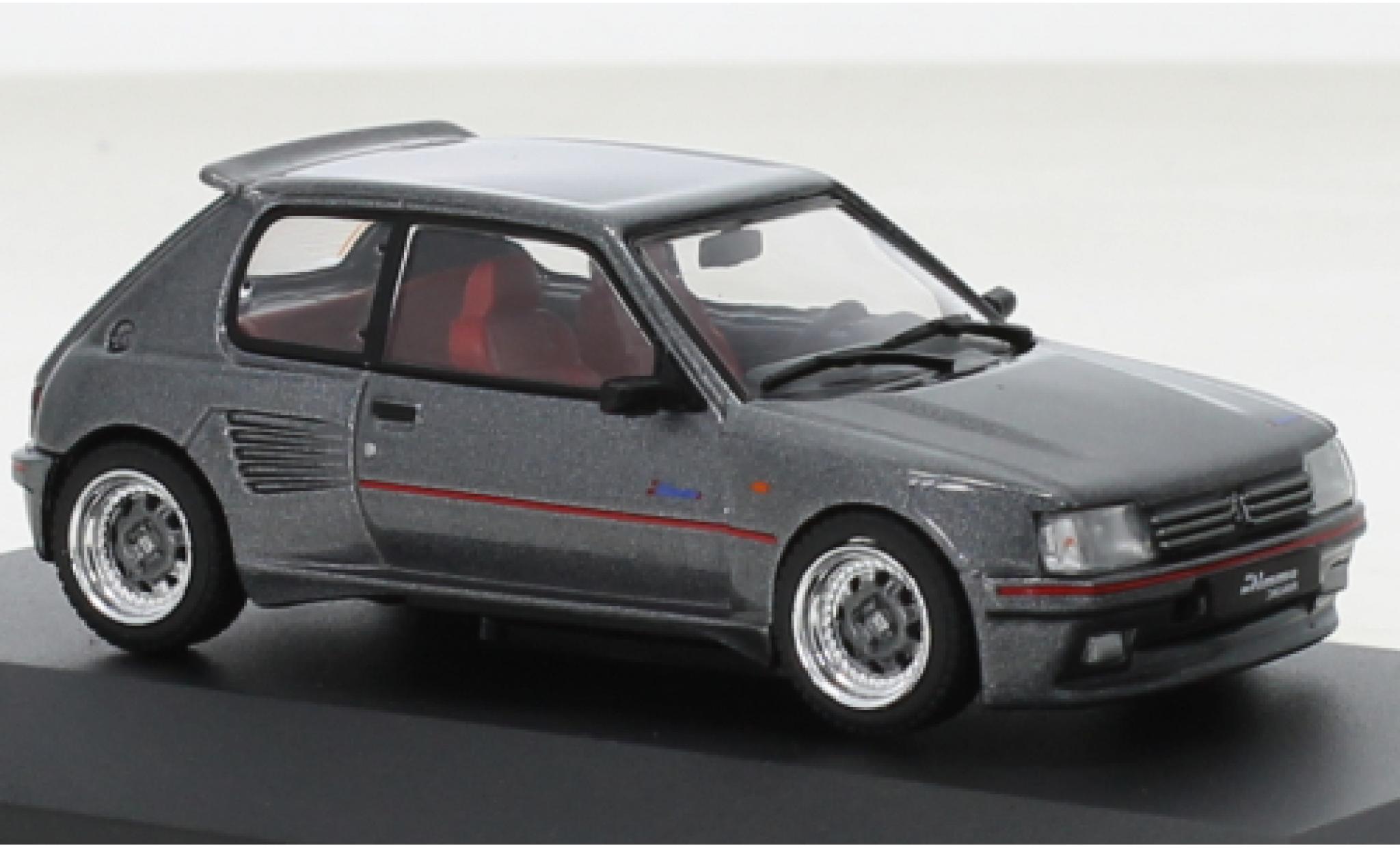 Peugeot 205 1/43 Solido GTI Dimma metallise grigio 1989 modellino in miniatura