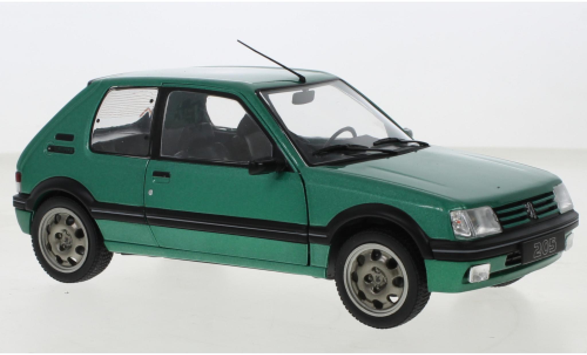 Peugeot 205 1/18 Solido GTI Griffe metallise verde 1992 modellino in miniatura