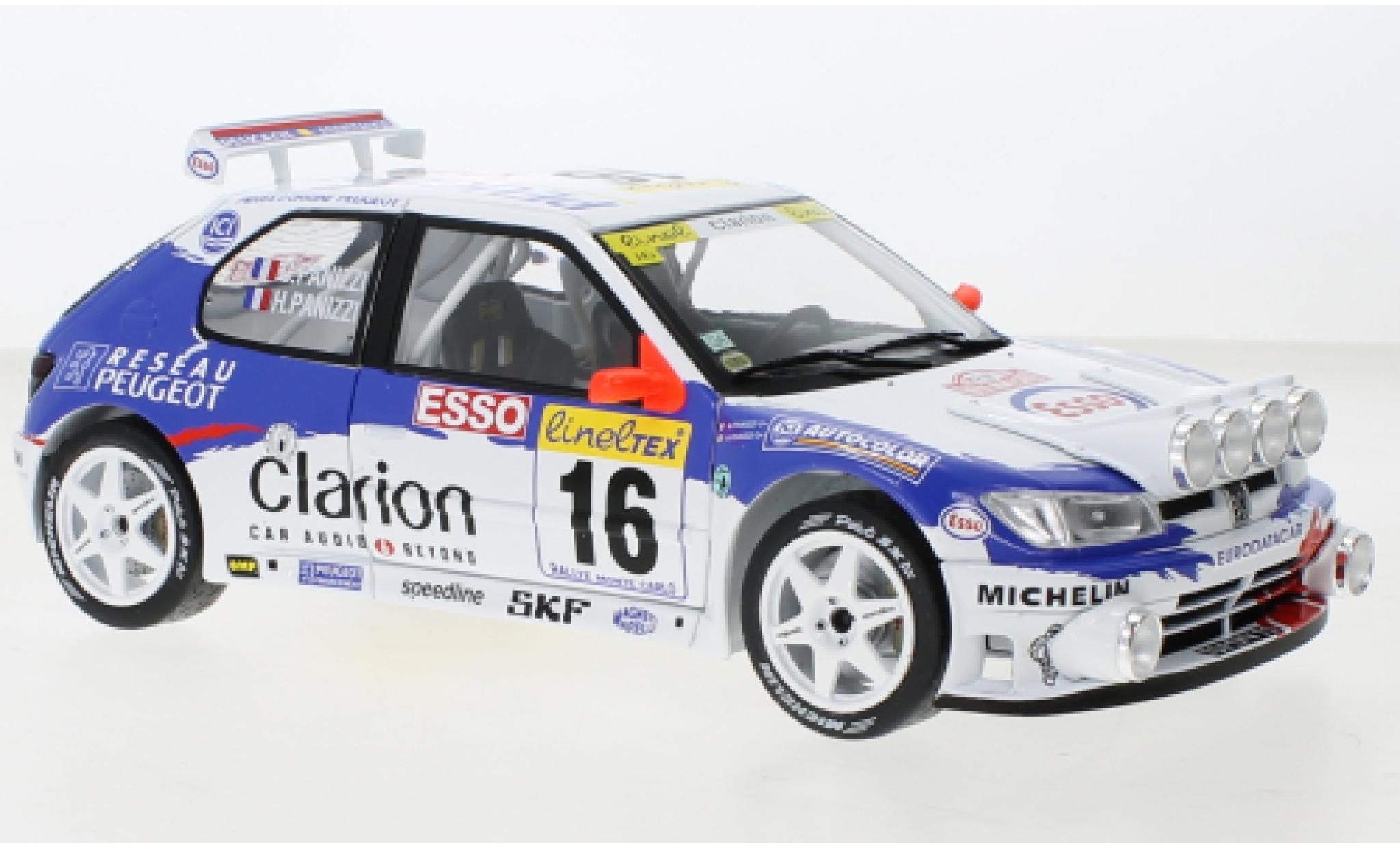 Peugeot 306 1/18 Solido Maxi No.16 Rallye WM Rally Monte Carlo 1998 modellino in miniatura