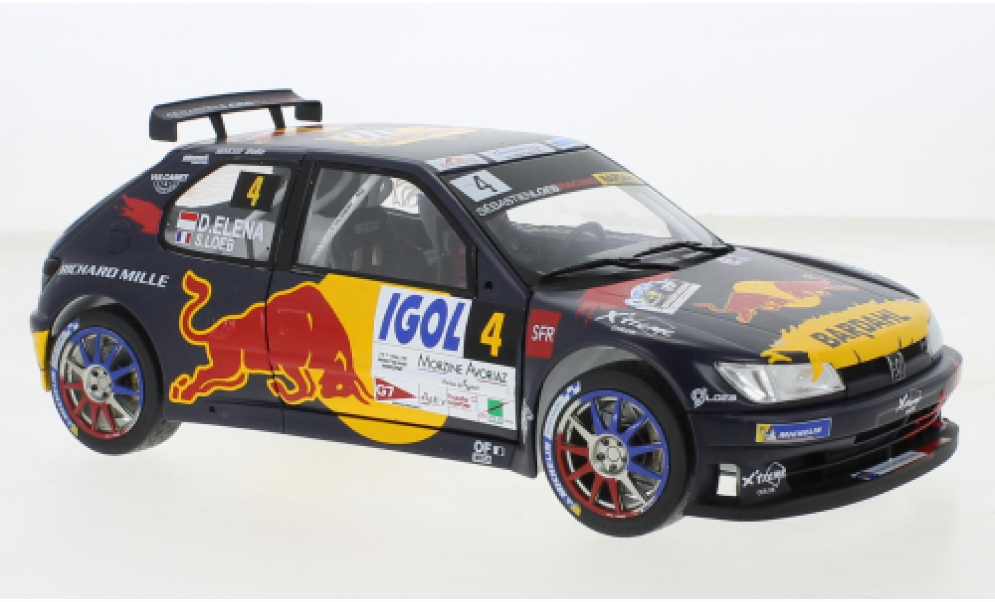 Peugeot 306 1/18 Solido Maxi No.4 Red Bull Rally du Mont Blanc 2021 modellino in miniatura