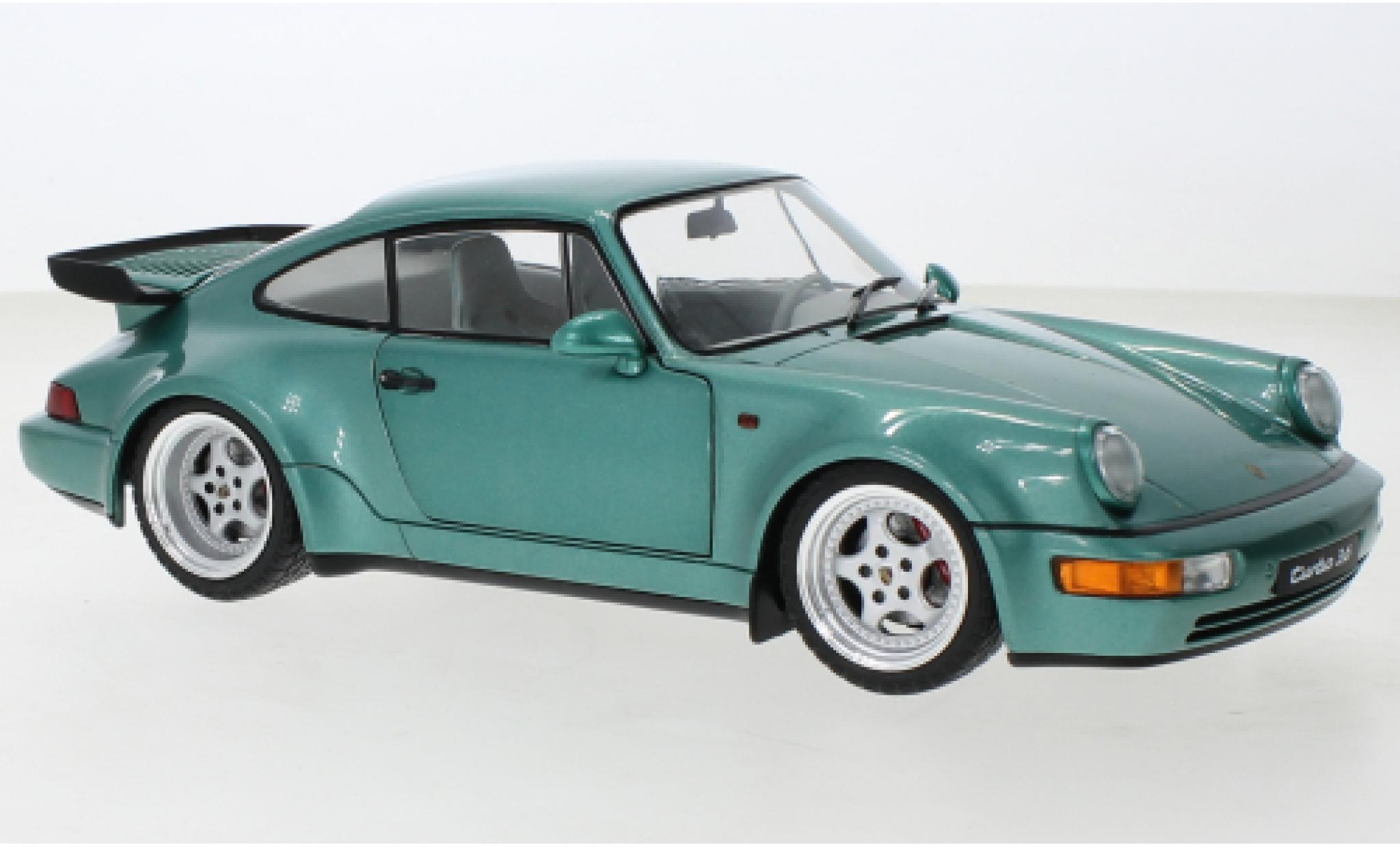 Porsche 964 Turbo 1/18 Solido 911  metallise verde 1991 modellino in miniatura
