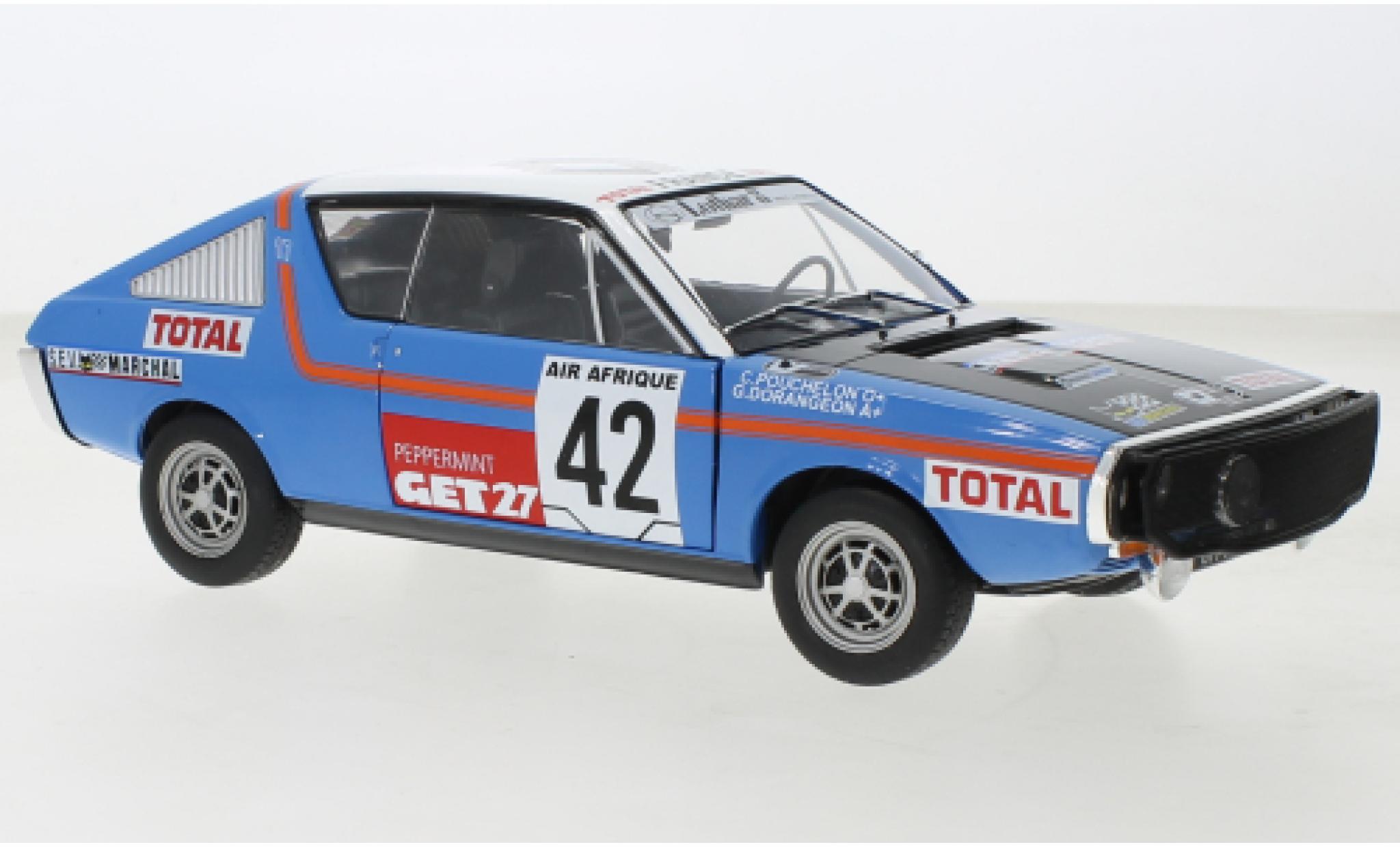 Renault 17 1/18 Solido No.42 Rally Abidjan - Nice 1976 modellino in miniatura
