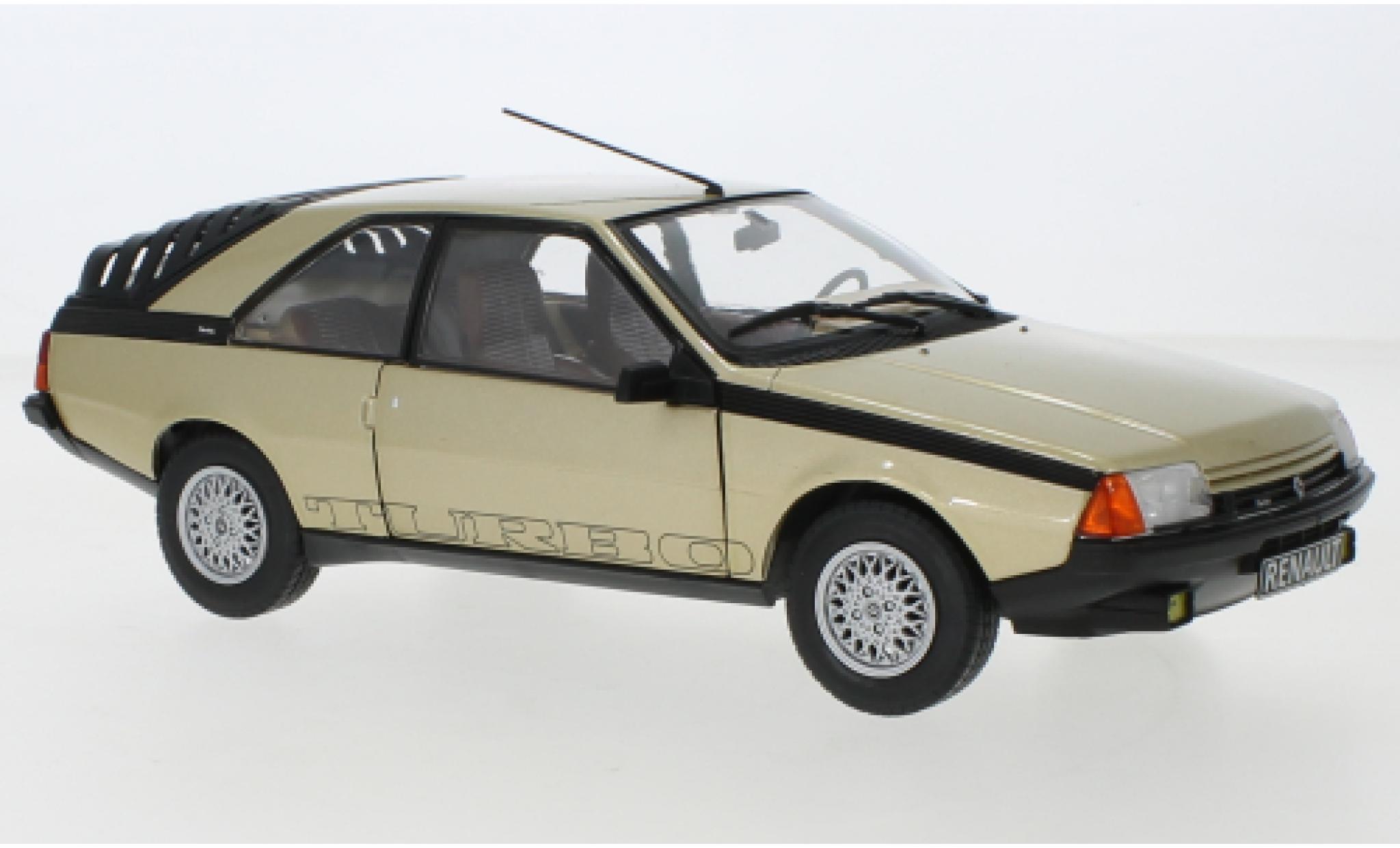 Renault Fuego 1/18 Solido Turbo metallise beige 1980 modellino in miniatura