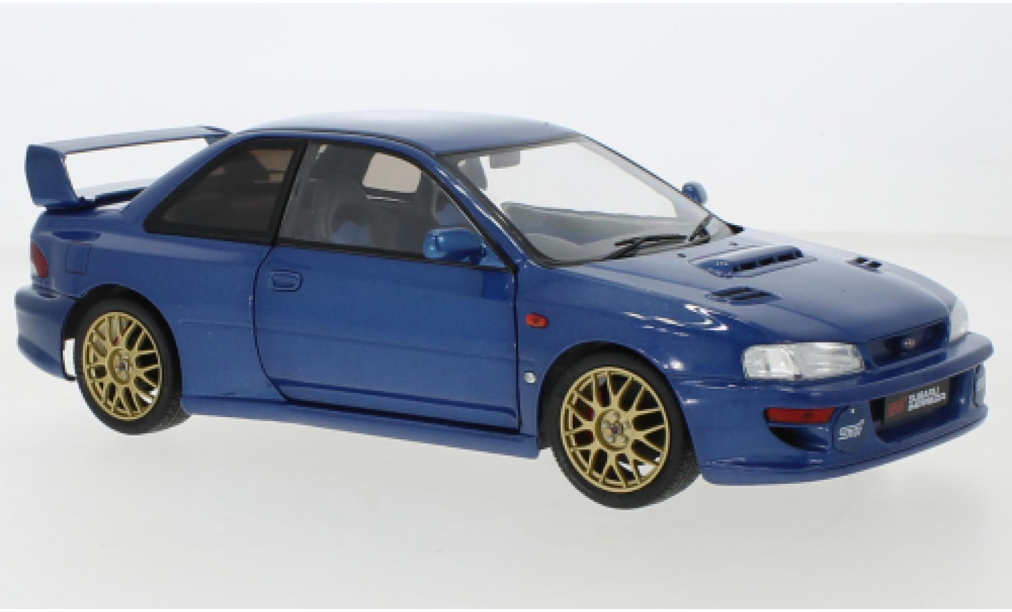 Subaru Impreza 1/18 Solido (22B) STi metallise blu RHD 1998 modellino in miniatura