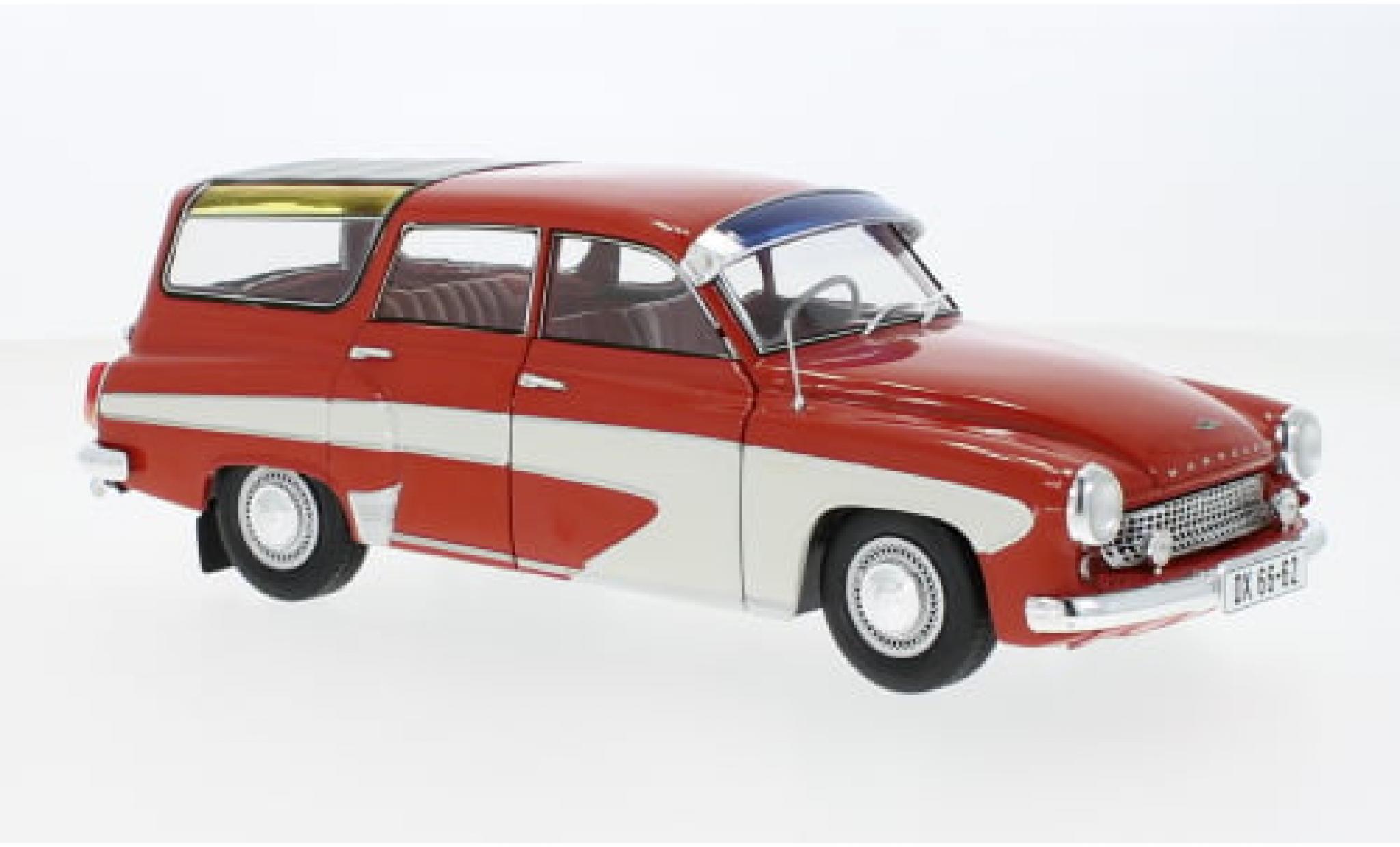 Wartburg 312 1/18 Solido Camping rot/weiss 1965 1:18 modellino in miniatura