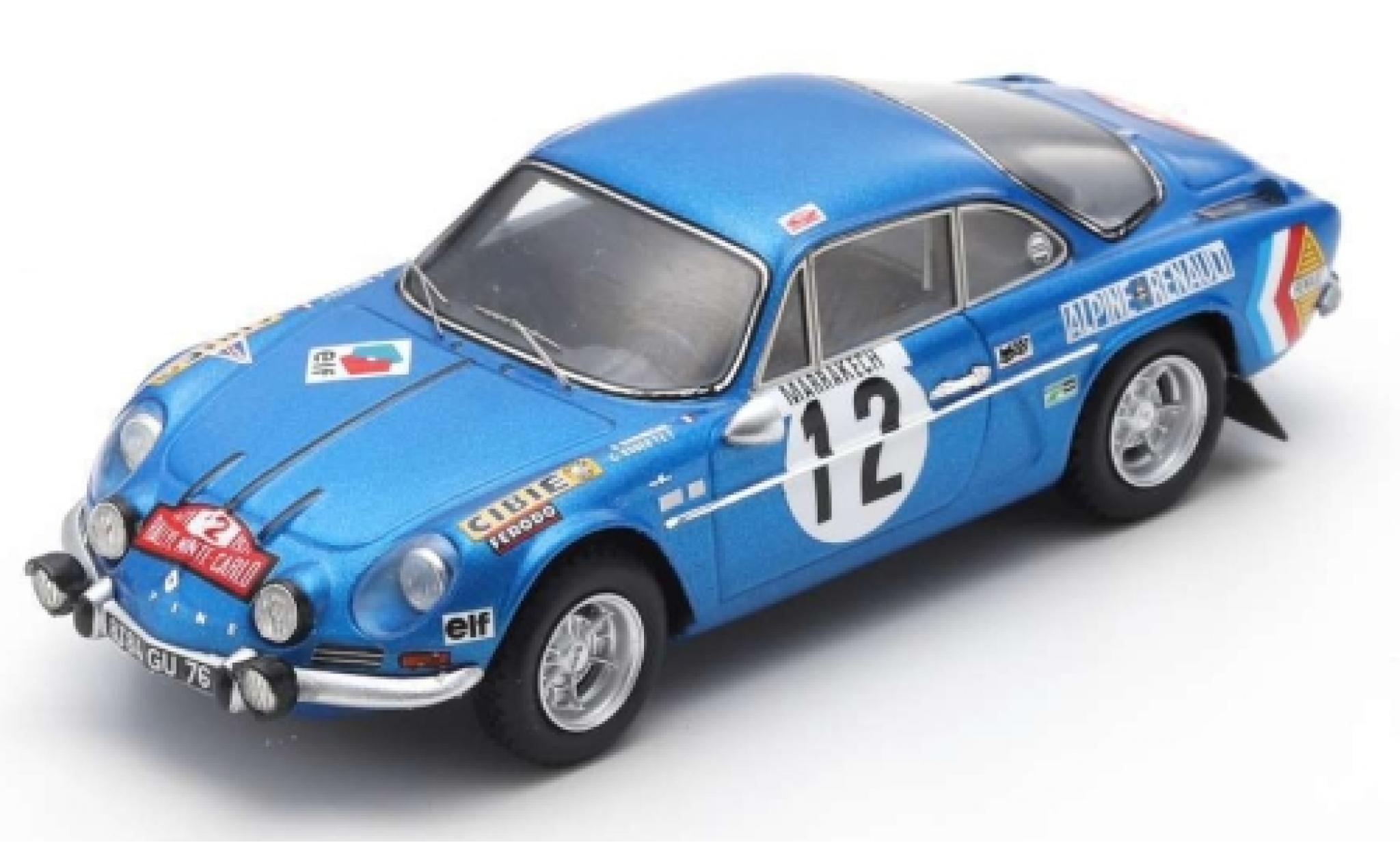 Alpine A110 1/43 Spark No.12 Rally Monte Carlo 1971 B.Darniche/C.Robertet modellino in miniatura