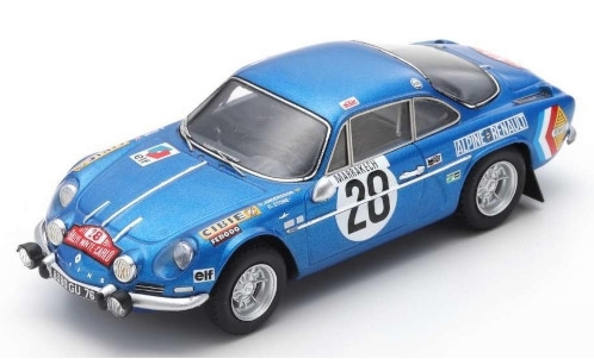 Alpine A110 1/43 Spark No.28 Rally Monte Carlo 1971 O.Andersson/D.Stone modellino in miniatura