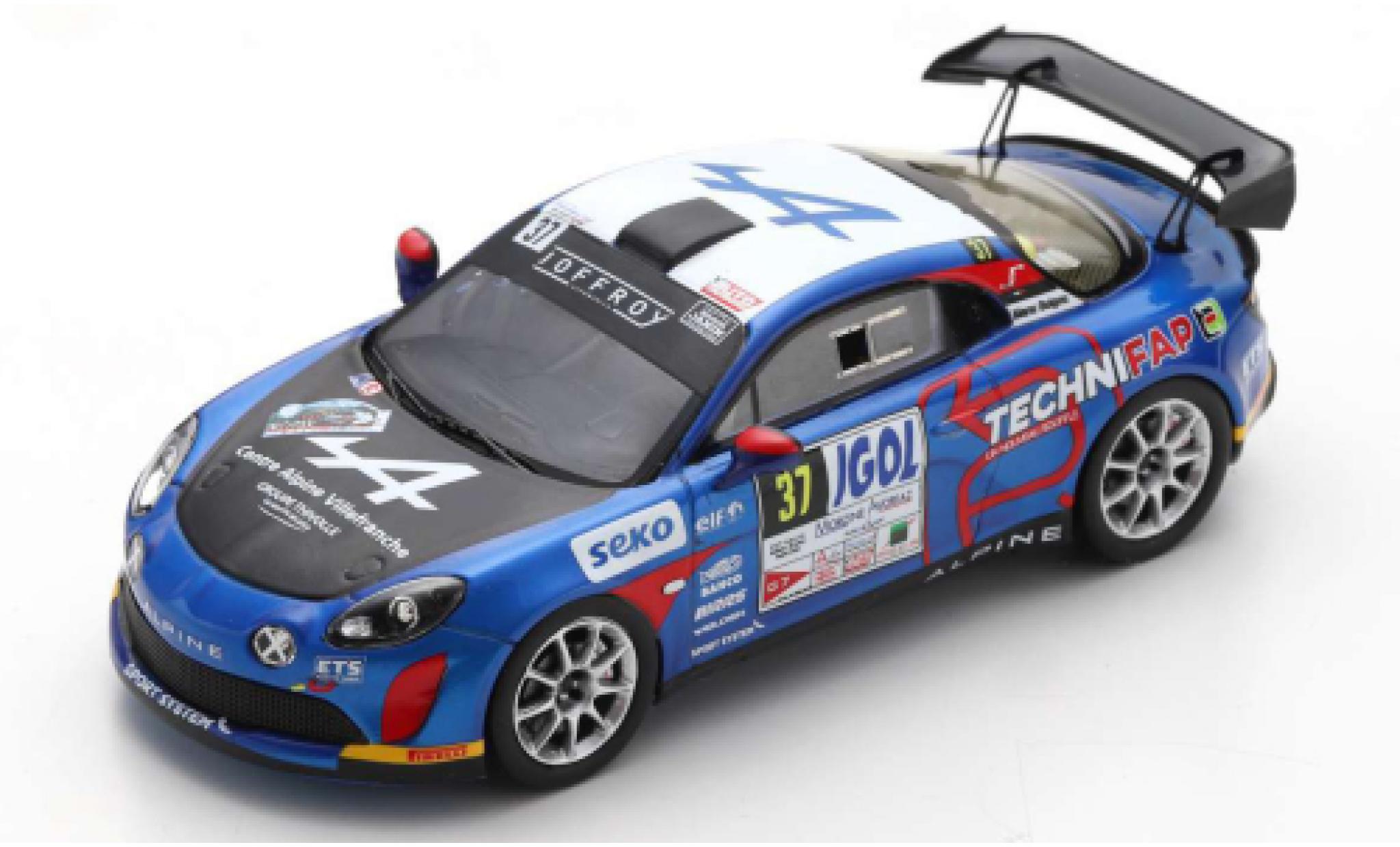 Alpine A110 1/43 Spark Rally No.37 Rallye Mont-Blanc Morzine 2020 E.Guigou/A.Coria modellino in miniatura