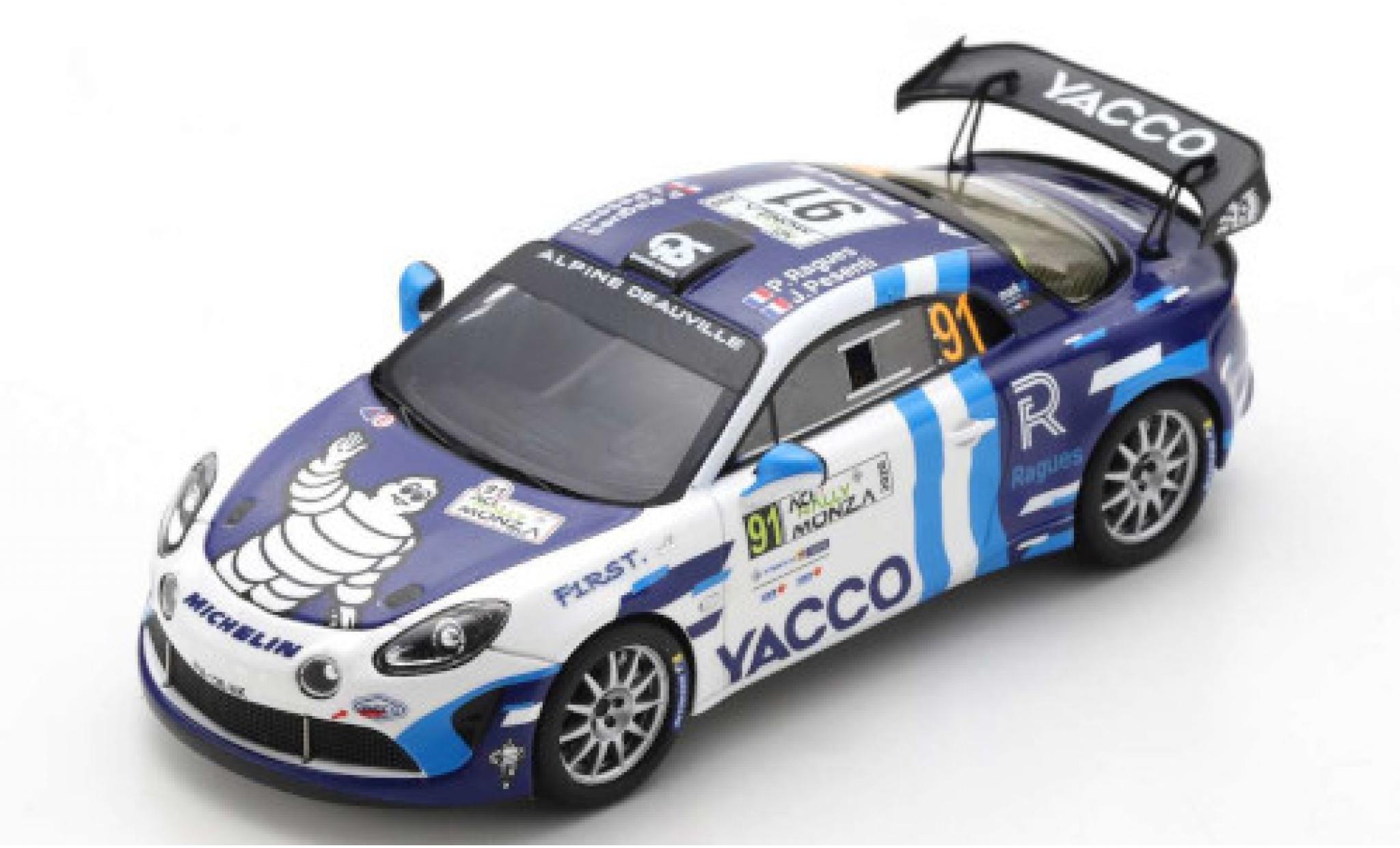 Alpine A110 1/43 Spark Rally RGT No.91 Yacco Rallye WM Rally Monza 2020 P.Ragues/J.Pesenti modellino in miniatura
