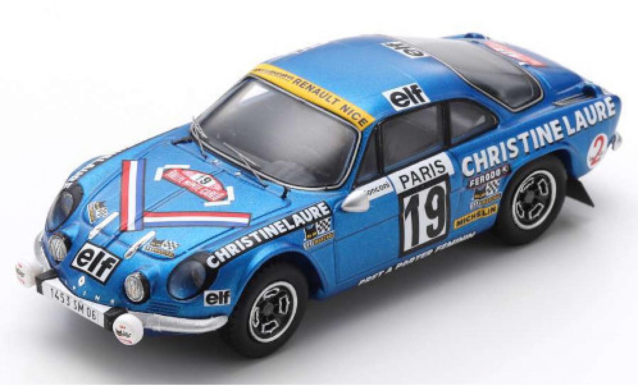 Alpine A110 1/43 Spark Renault 1600 SC No.19 Christine Laure Coupes des Dames Rally Monte Carlo 1976 M.Mouton/F.Conconi modellino in miniatura