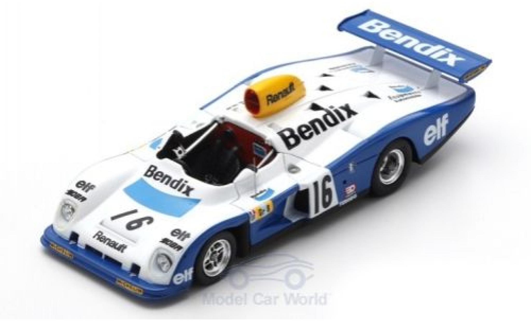 Alpine A442 1/43 Spark Renault RHD No.16 Bendix 24h Le Mans 1977 D.Pironi/R.Arnoux/G.Frequelin modellino in miniatura
